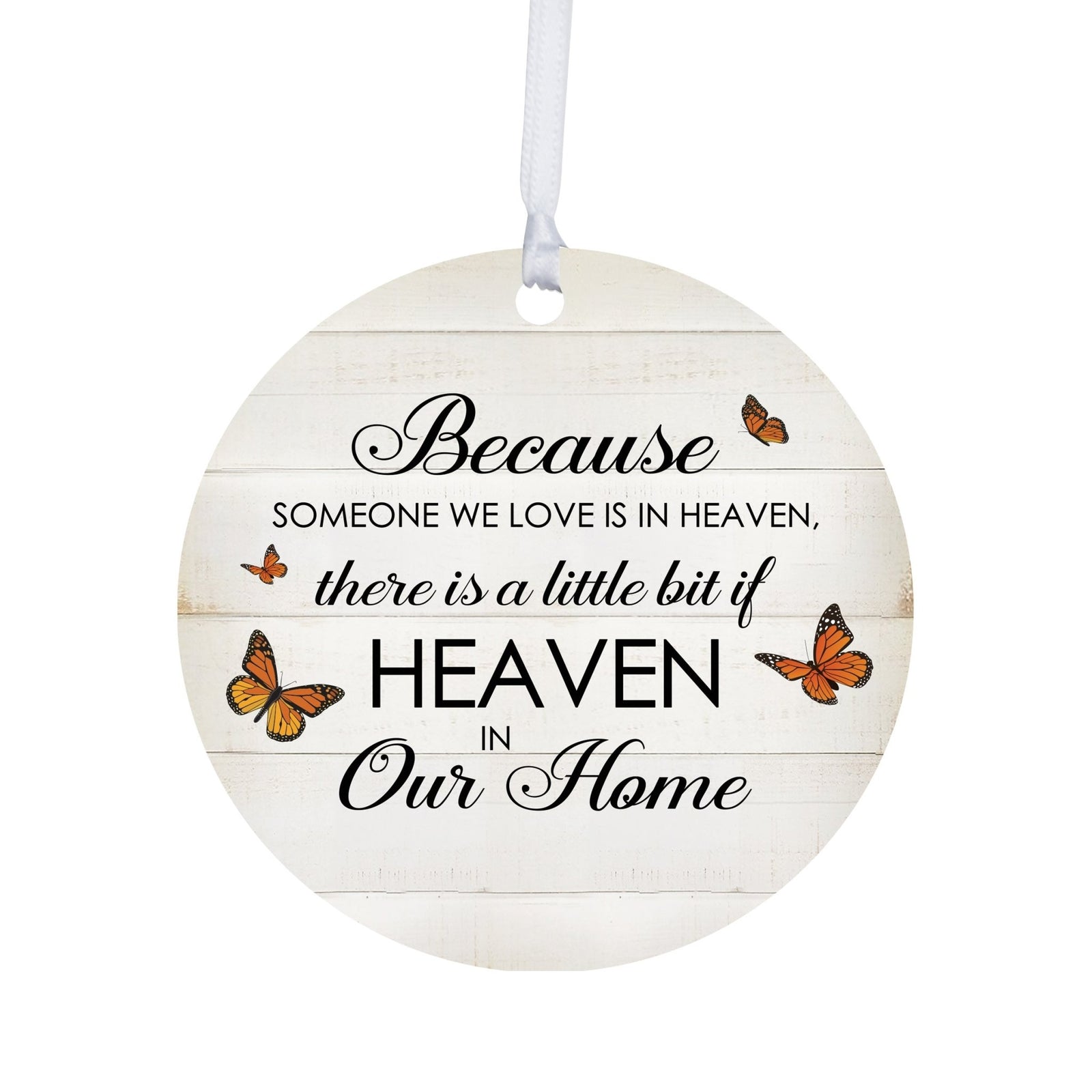 Hanging Memorial Round Ornament for Loss of Loved One - LifeSong Milestones