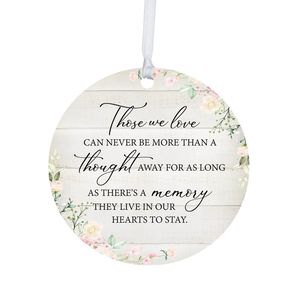Hanging Memorial Round Ornament for Loss of Loved One - LifeSong Milestones