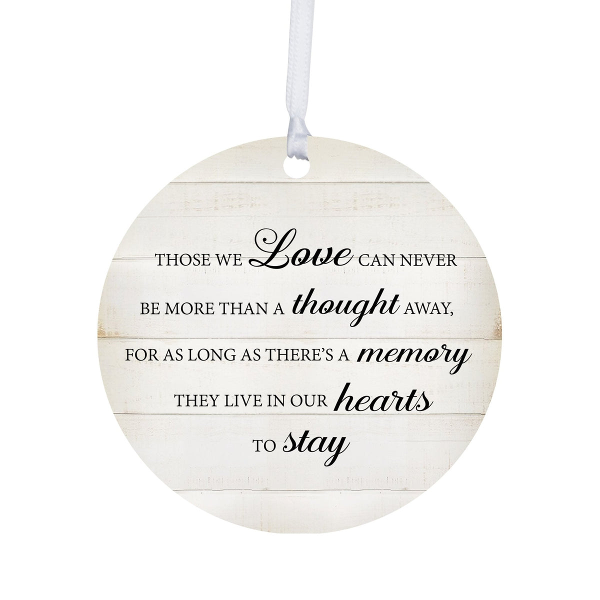 Hanging Memorial Round Ornament for Loss of Loved One - LifeSong Milestones