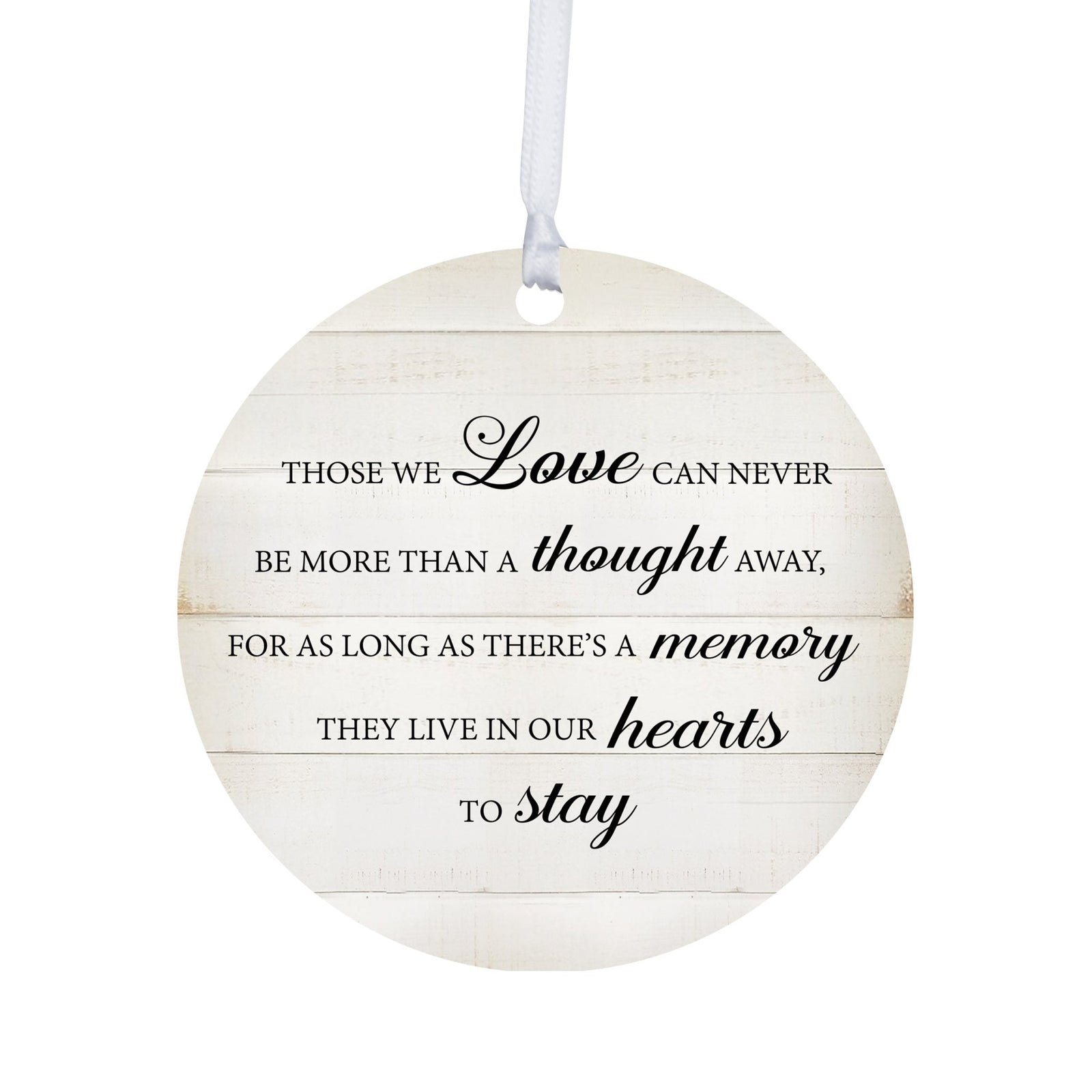 Hanging Memorial Round Ornament for Loss of Loved One - LifeSong Milestones