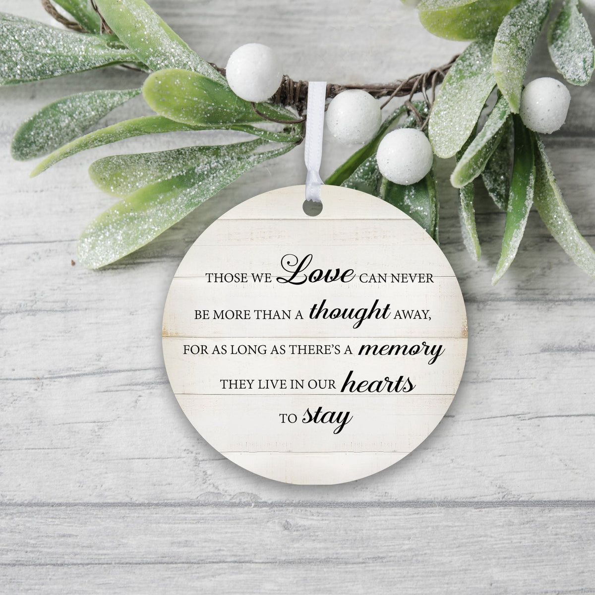 Hanging Memorial Round Ornament for Loss of Loved One - LifeSong Milestones