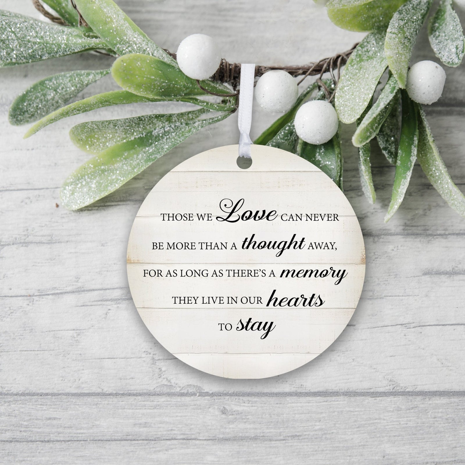 Hanging Memorial Round Ornament for Loss of Loved One - LifeSong Milestones
