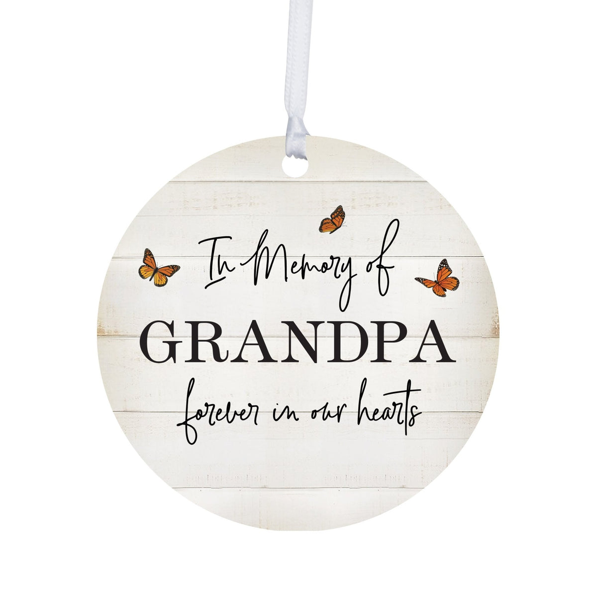 Hanging Memorial Round Ornament for Loss of Loved One - LifeSong Milestones