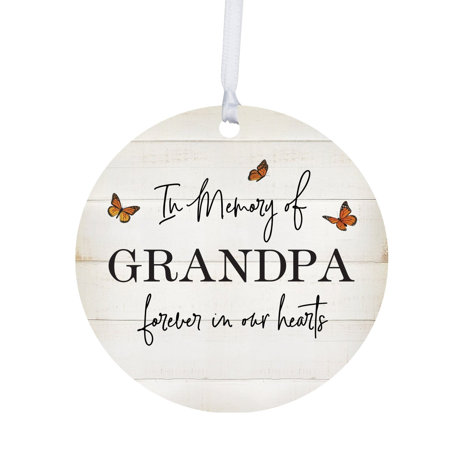 Hanging Memorial Round Ornament for Loss of Loved One - LifeSong Milestones