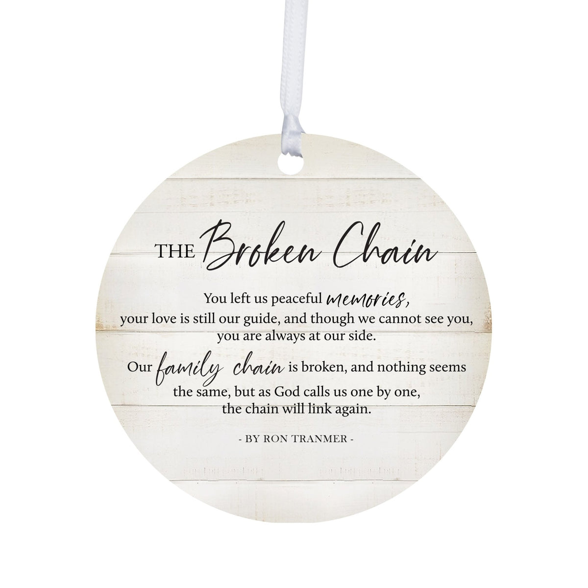 Hanging Memorial Round Ornament for Loss of Loved One - LifeSong Milestones