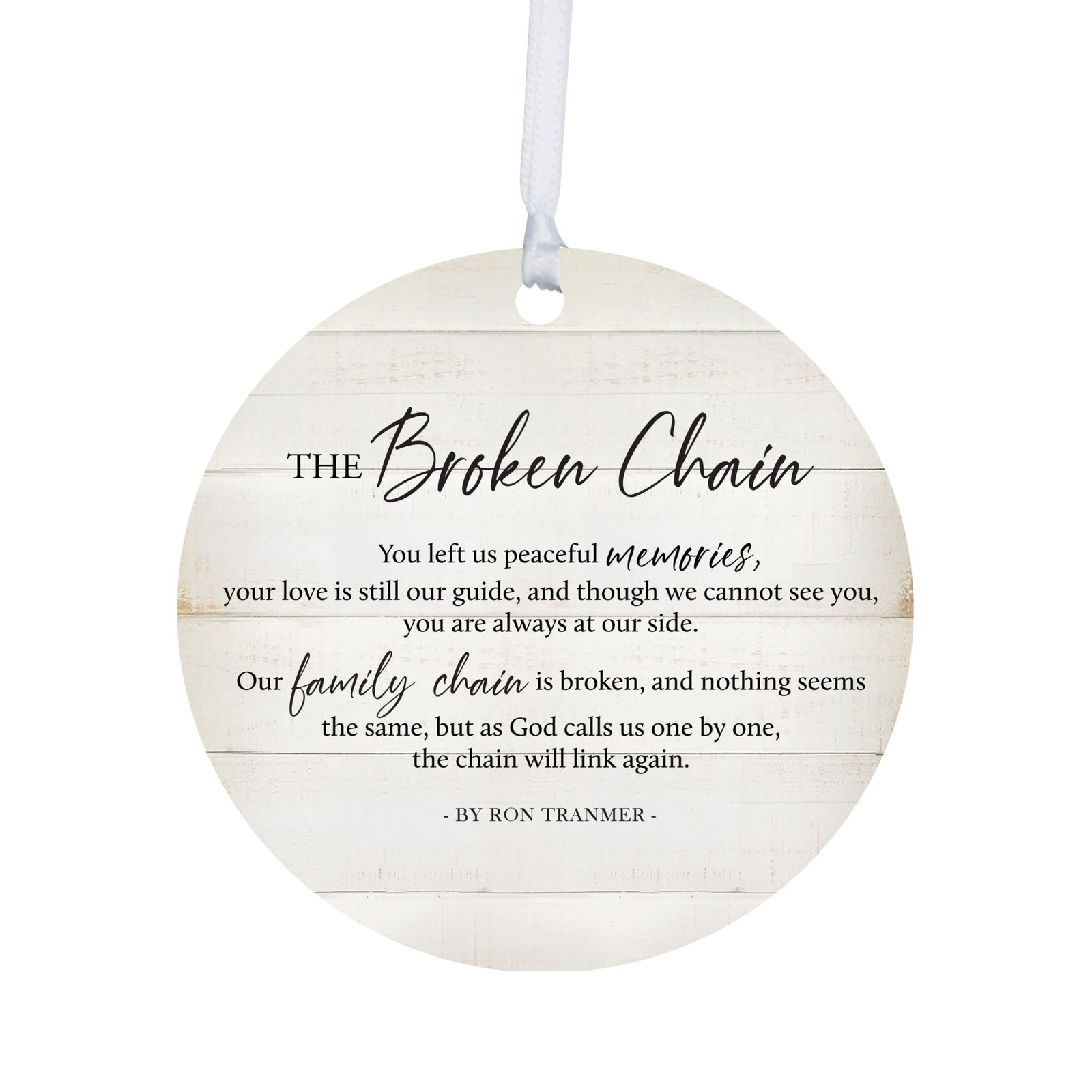 Hanging Memorial Round Ornament for Loss of Loved One - LifeSong Milestones
