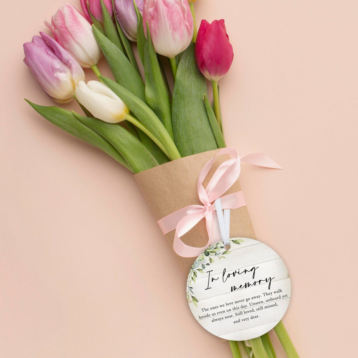 Hanging Memorial Round Ornament for Loss of Loved One - LifeSong Milestones