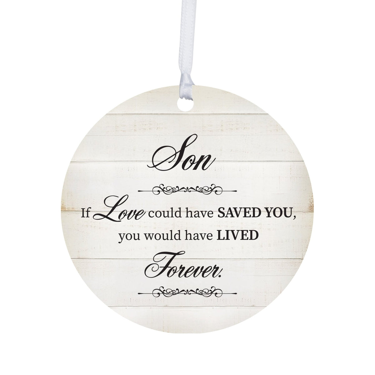Hanging Memorial Round Ornament for Loss of Loved One - If Love Could - LifeSong Milestones
