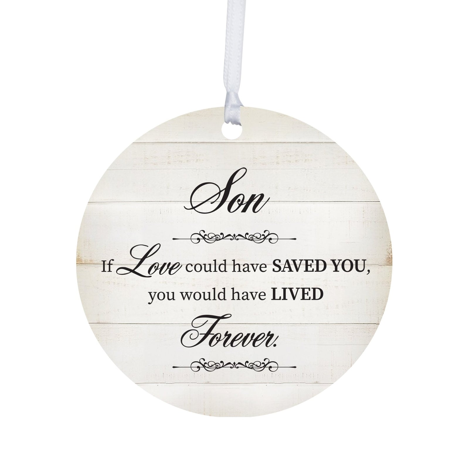 Hanging Memorial Round Ornament for Loss of Loved One - If Love Could - LifeSong Milestones