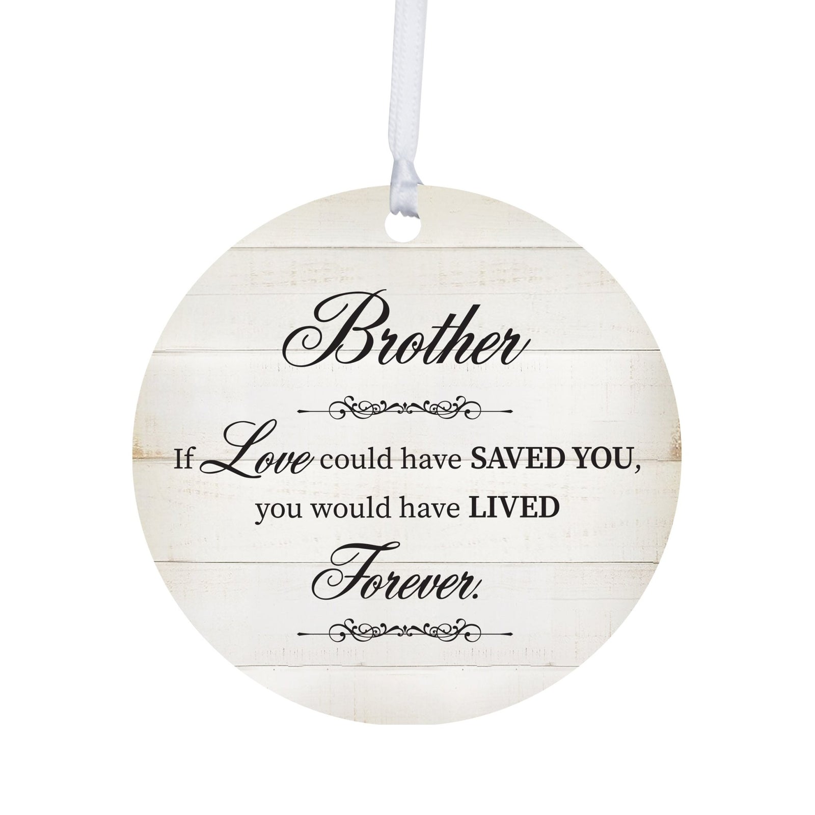 Hanging Memorial Round Ornament for Loss of Loved One - If Love Could - LifeSong Milestones