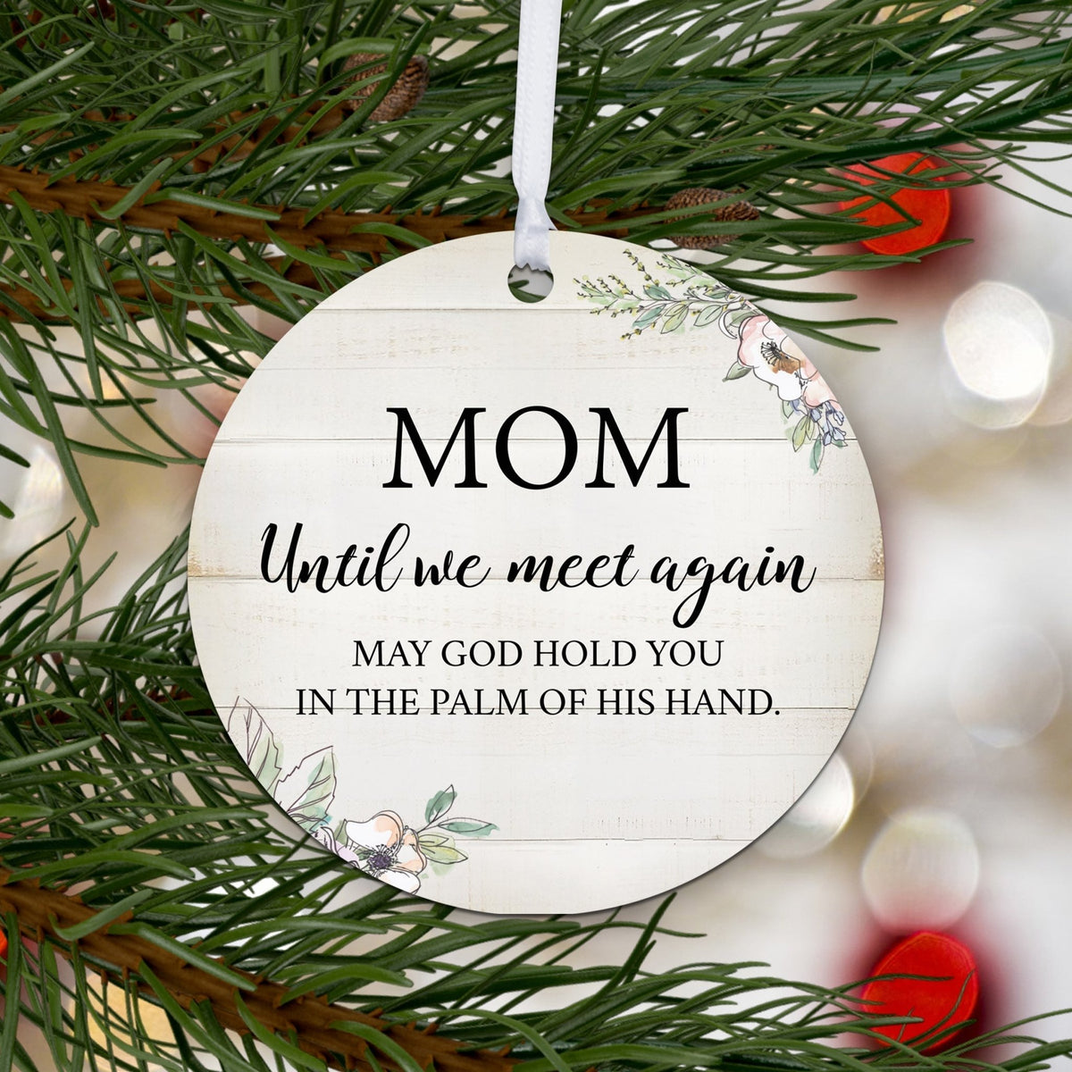 Hanging Memorial Round Ornament for Loss of Loved One - Until We Meet Again - LifeSong Milestones