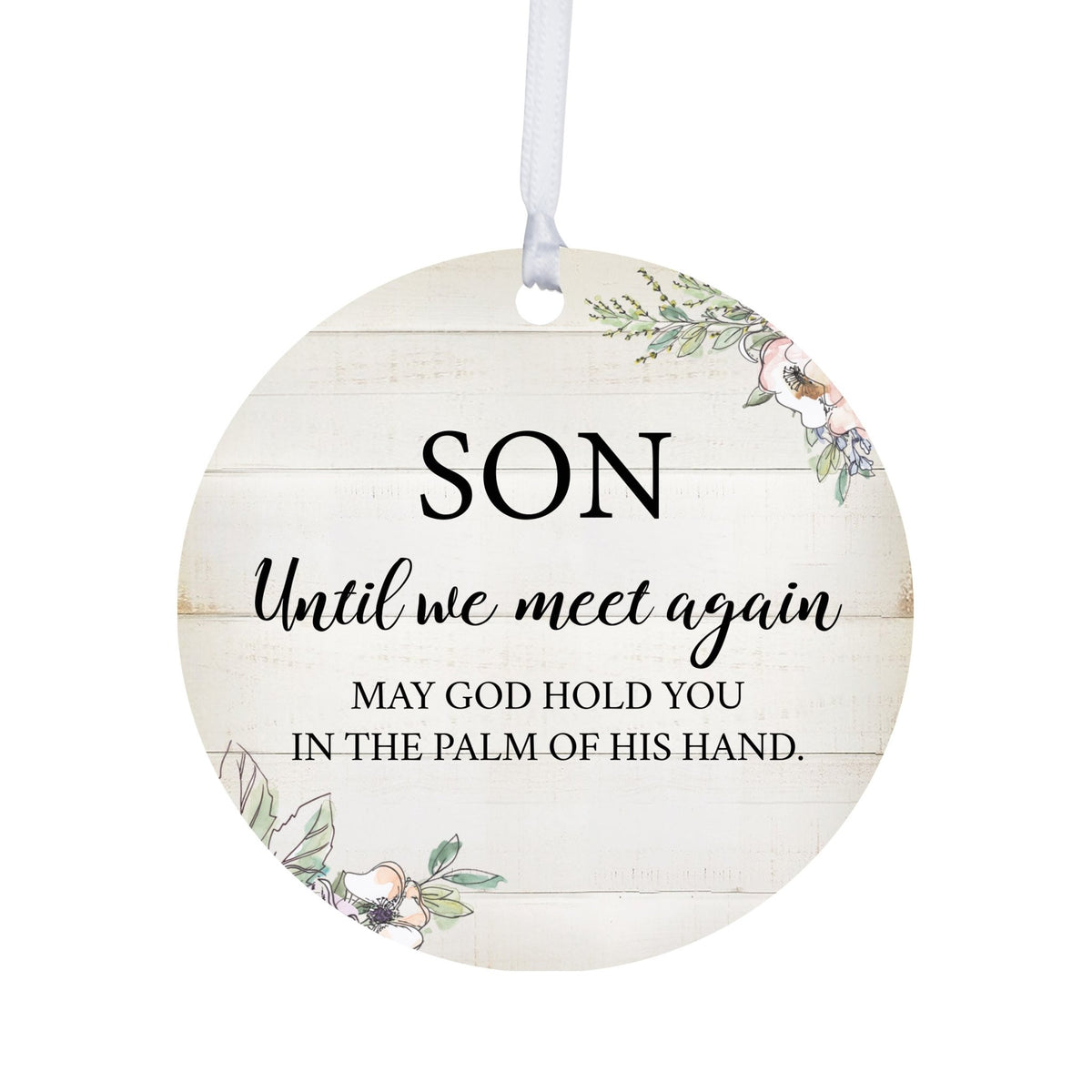 Hanging Memorial Round Ornament for Loss of Loved One - Until We Meet Again - LifeSong Milestones