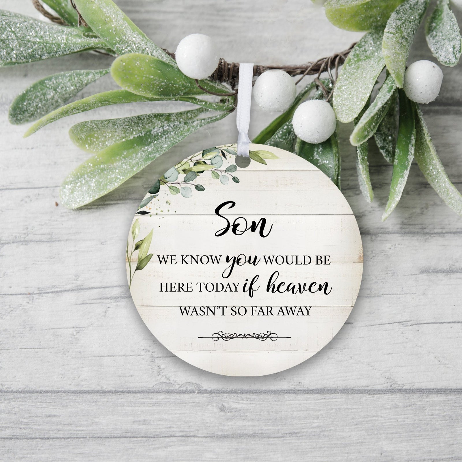 Hanging Memorial Round Ornament for Loss of Loved One - We Know You Would - LifeSong Milestones