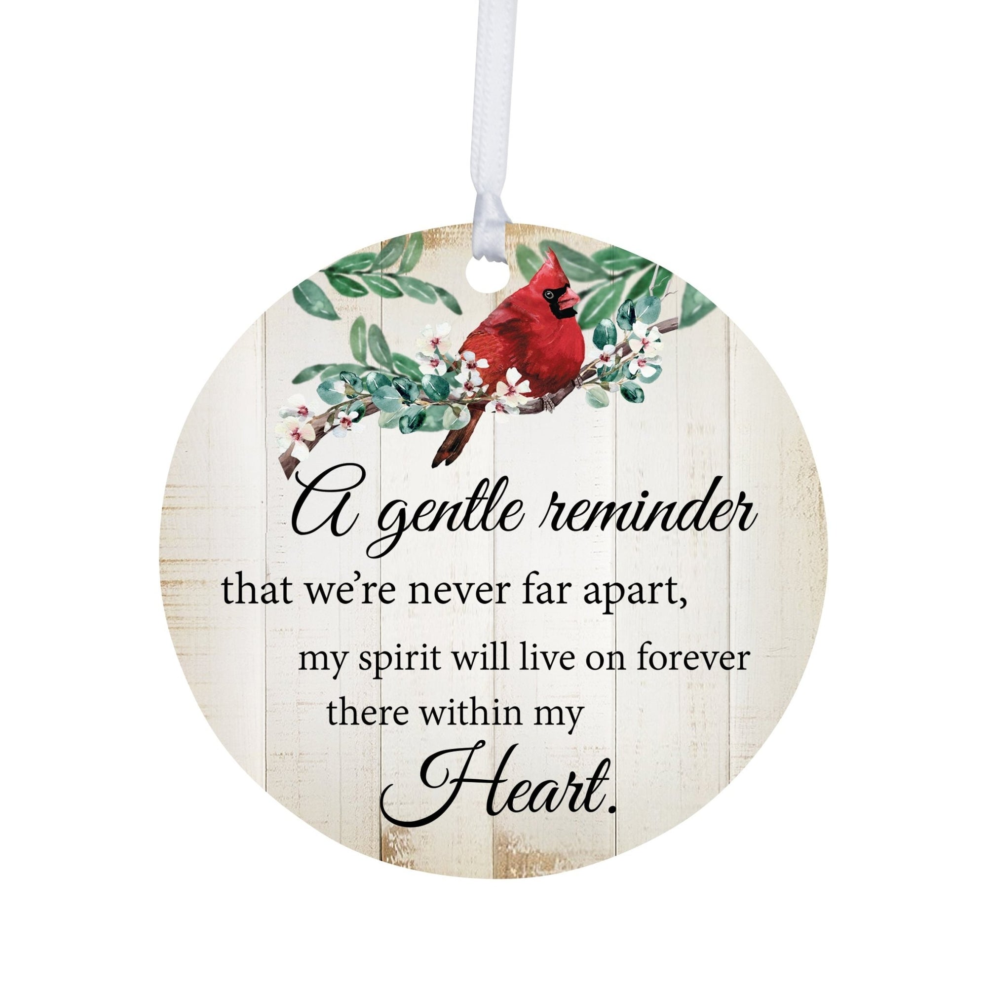 Round ornament gift memorial decorations for a heartfelt and thoughtful holiday tribute.