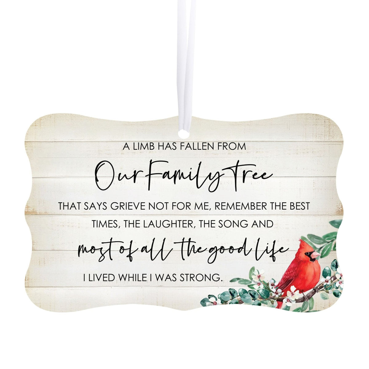 Lifesong Milestones Hanging Memorial Scalloped Ornament Signs for Bereavement Gifts - Memorial Ribbon Signs.