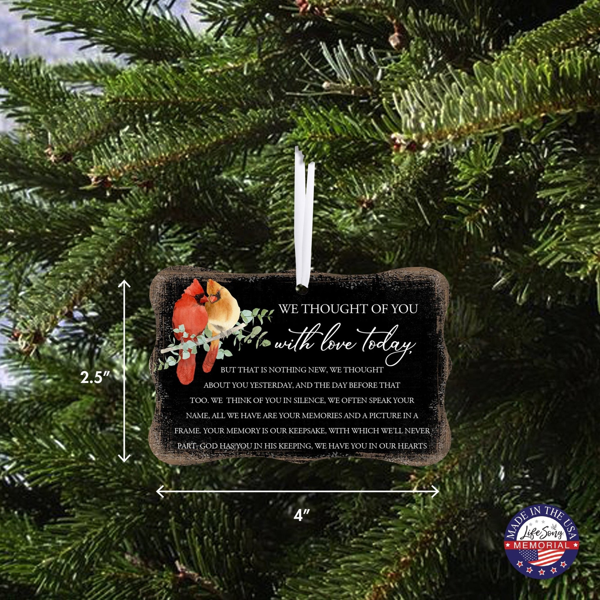 Hanging Memorial Scalloped Ornament Signs for Bereavement Gifts - LifeSong Milestones