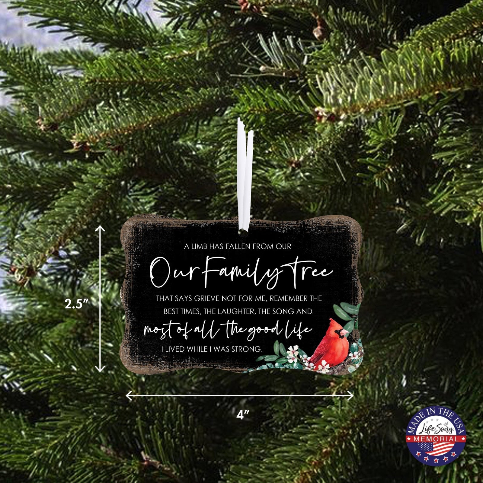 Hanging Memorial Scalloped Ornament Signs for Bereavement Gifts - LifeSong Milestones
