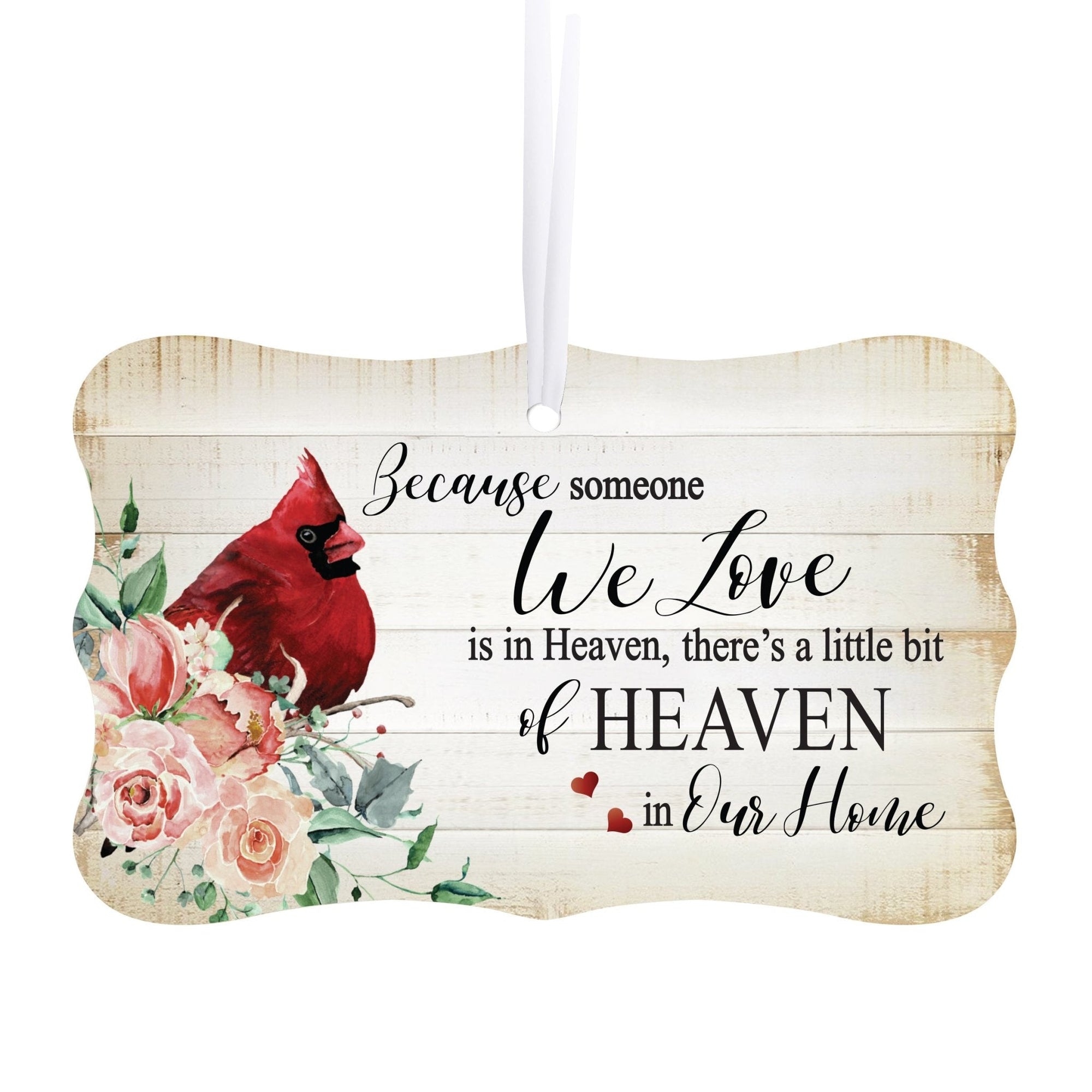 Scalloped ornament signs with heartfelt memorial messages - a beautiful way to honor the memory of a loved one.