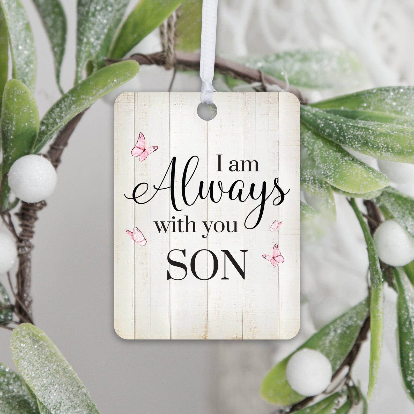 Hanging Memorial Vertical Ornament for Loss of Loved One - I Am Always With You - LifeSong Milestones