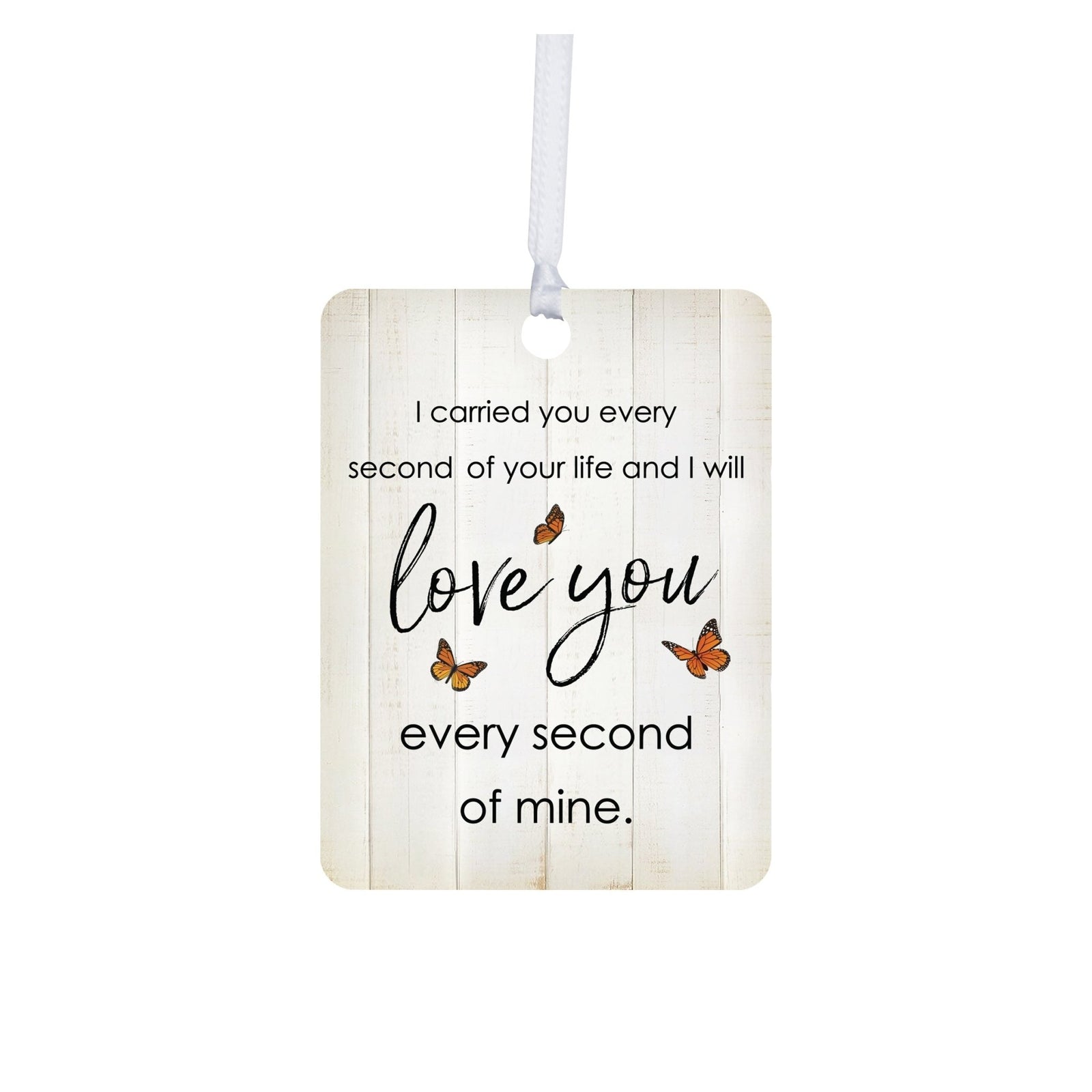 Hanging Memorial Vertical Ornament for Loss of Loved One - I Carried You Every - LifeSong Milestones