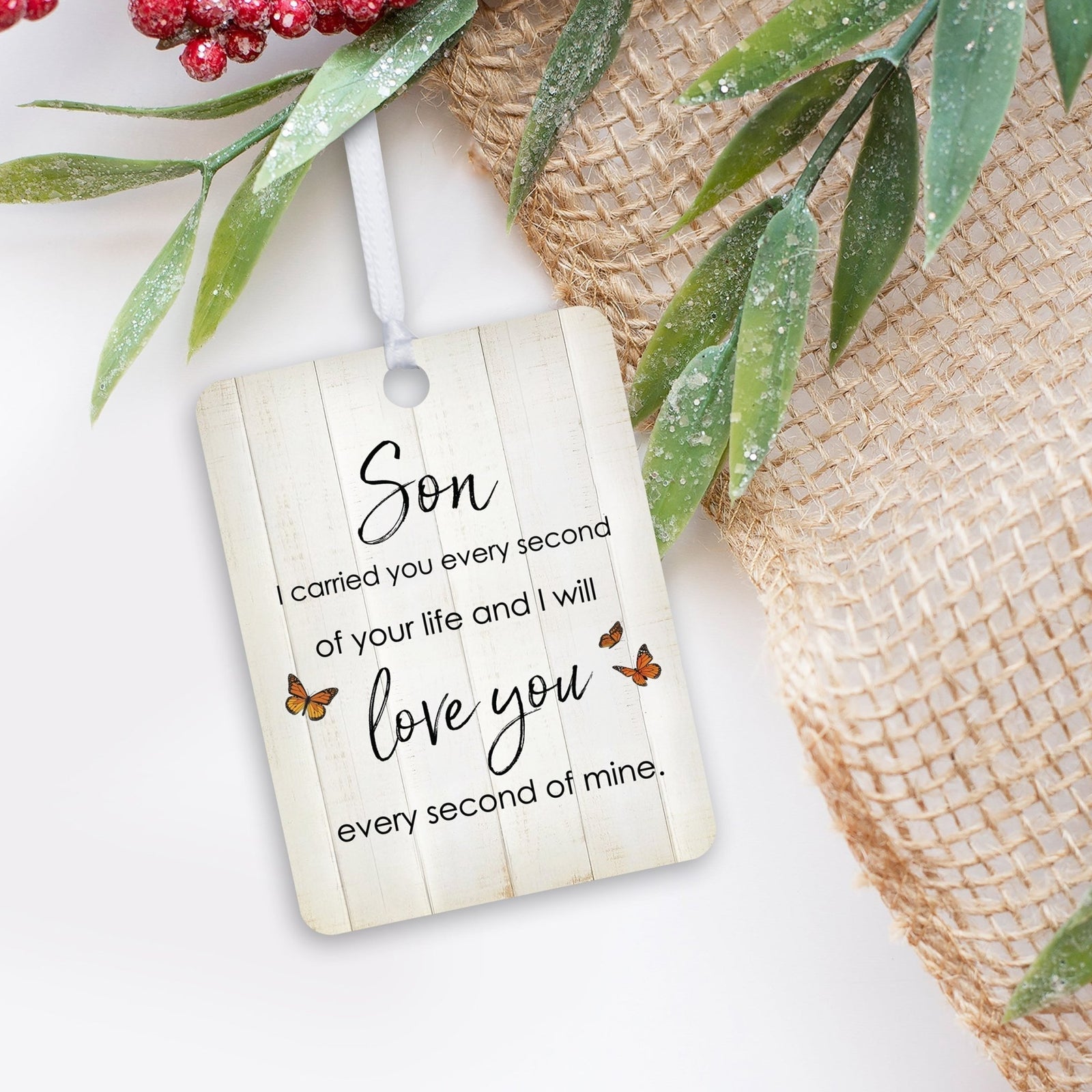 Hanging Memorial Vertical Ornament for Loss of Loved One - I Carried You Every - LifeSong Milestones