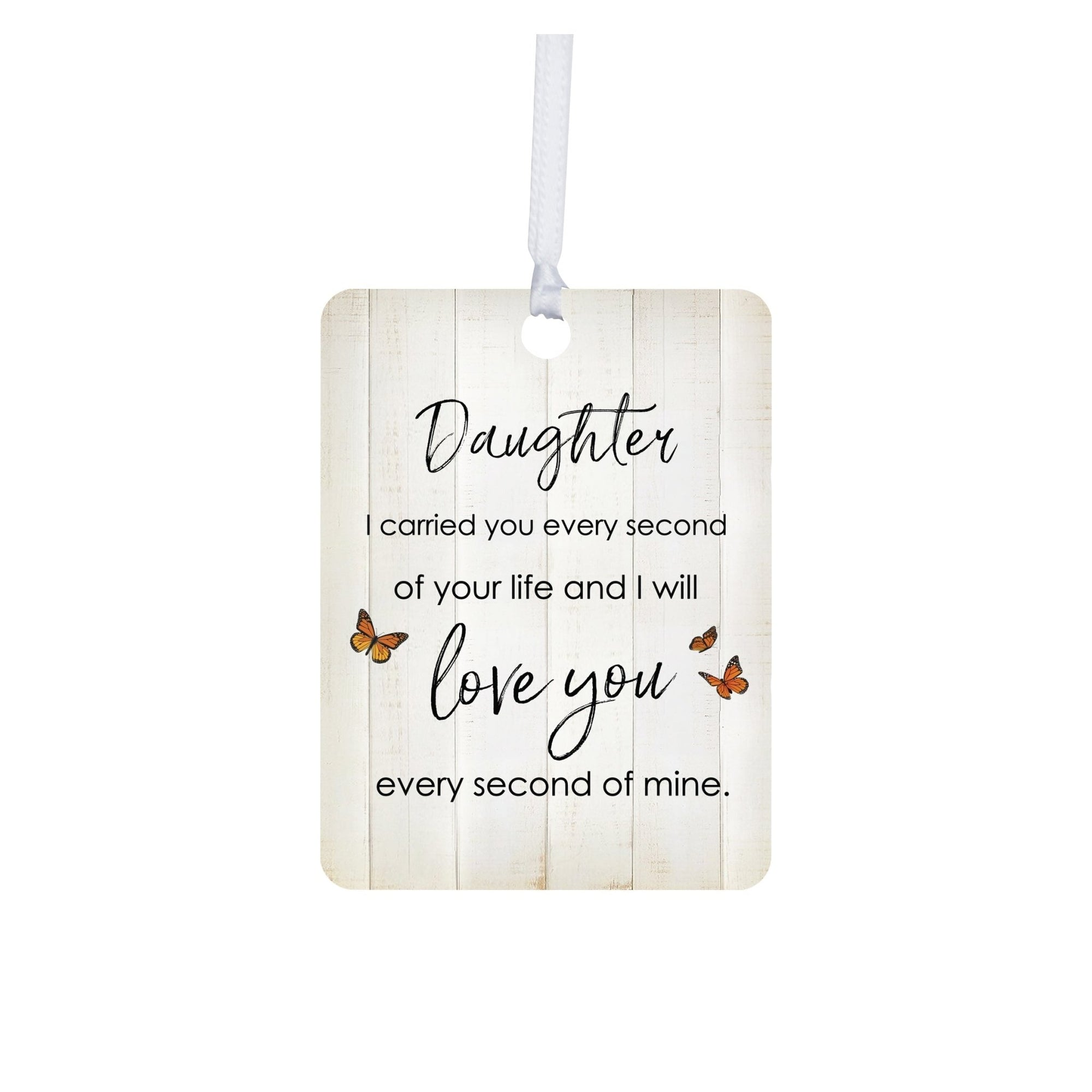 Hanging Memorial Vertical Ornament for Loss of Loved One - I Carried You Every - LifeSong Milestones