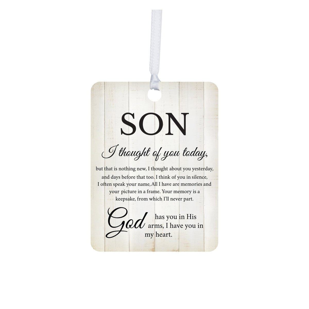 Hanging Memorial Vertical Ornament for Loss of Loved One - I Thought Of You - LifeSong Milestones