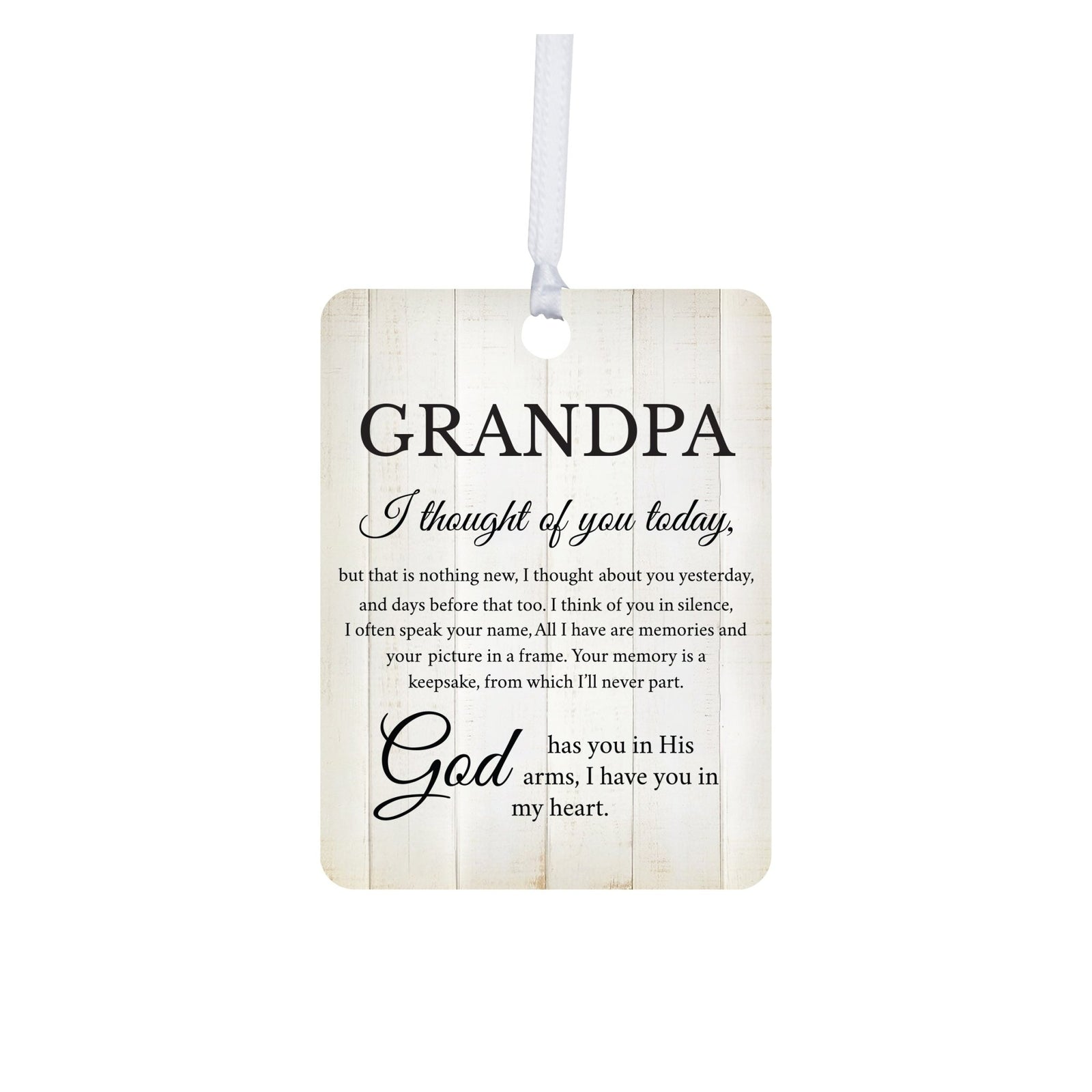 Hanging Memorial Vertical Ornament for Loss of Loved One - I Thought Of You - LifeSong Milestones