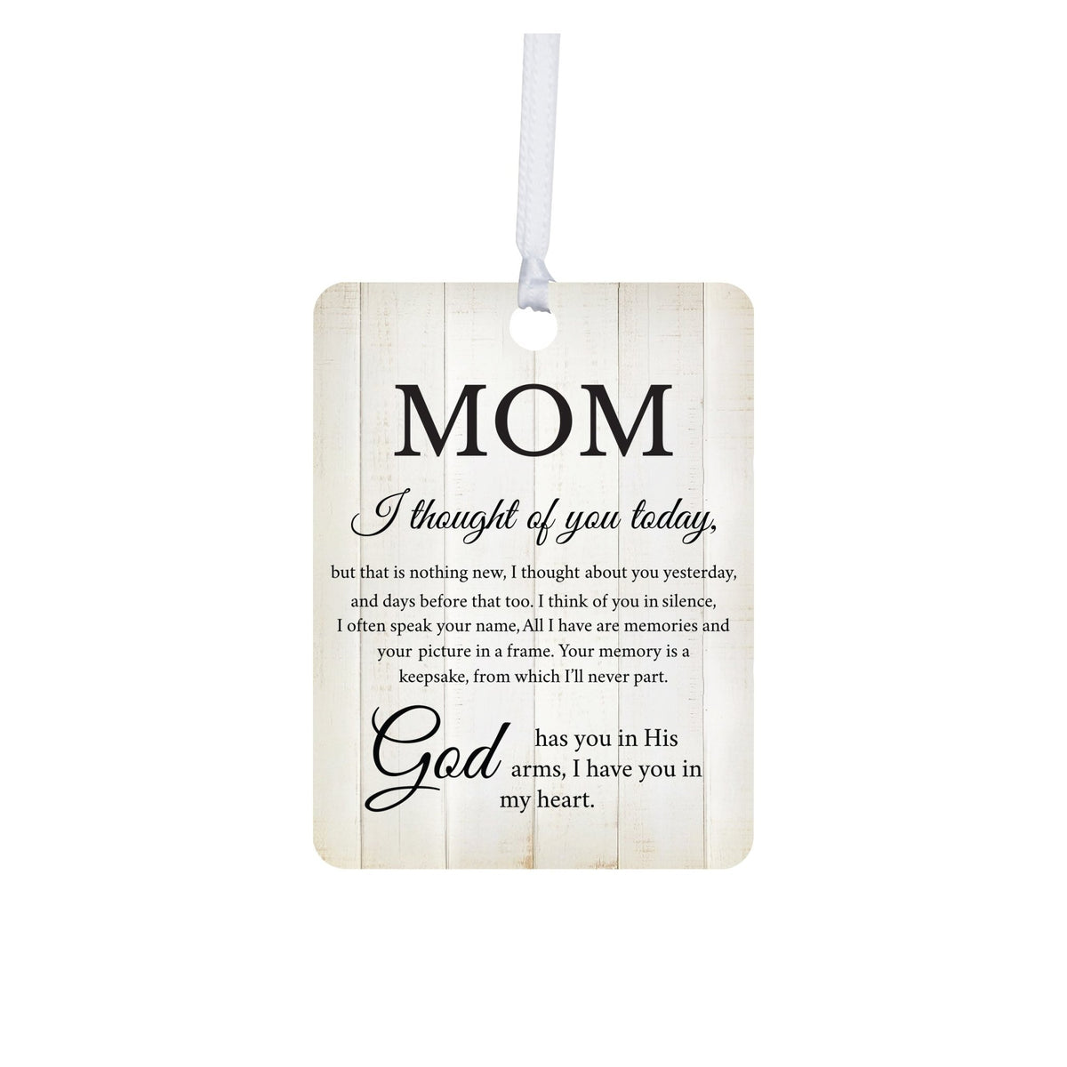 Hanging Memorial Vertical Ornament for Loss of Loved One - I Thought Of You - LifeSong Milestones