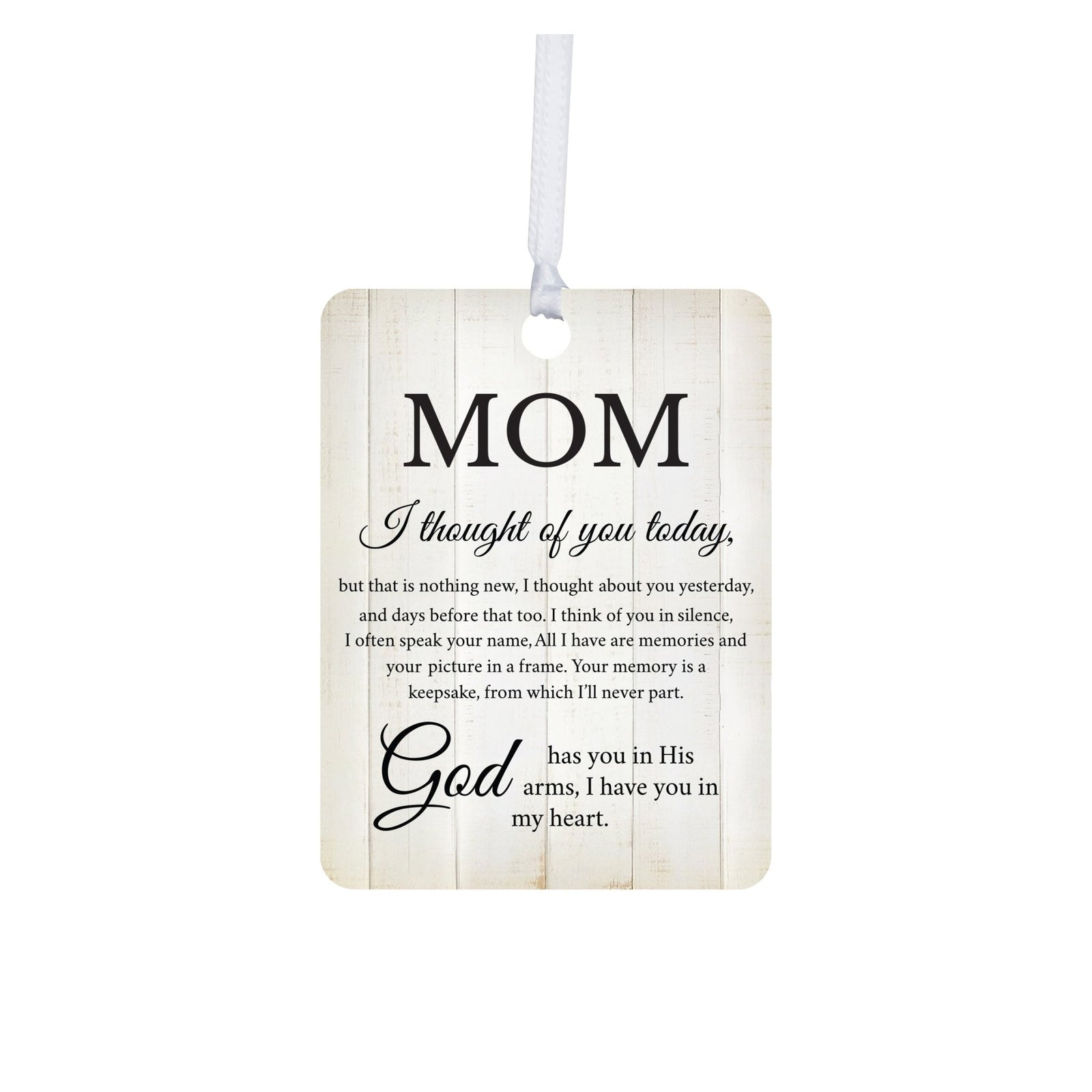 Hanging Memorial Vertical Ornament for Loss of Loved One - I Thought Of You - LifeSong Milestones