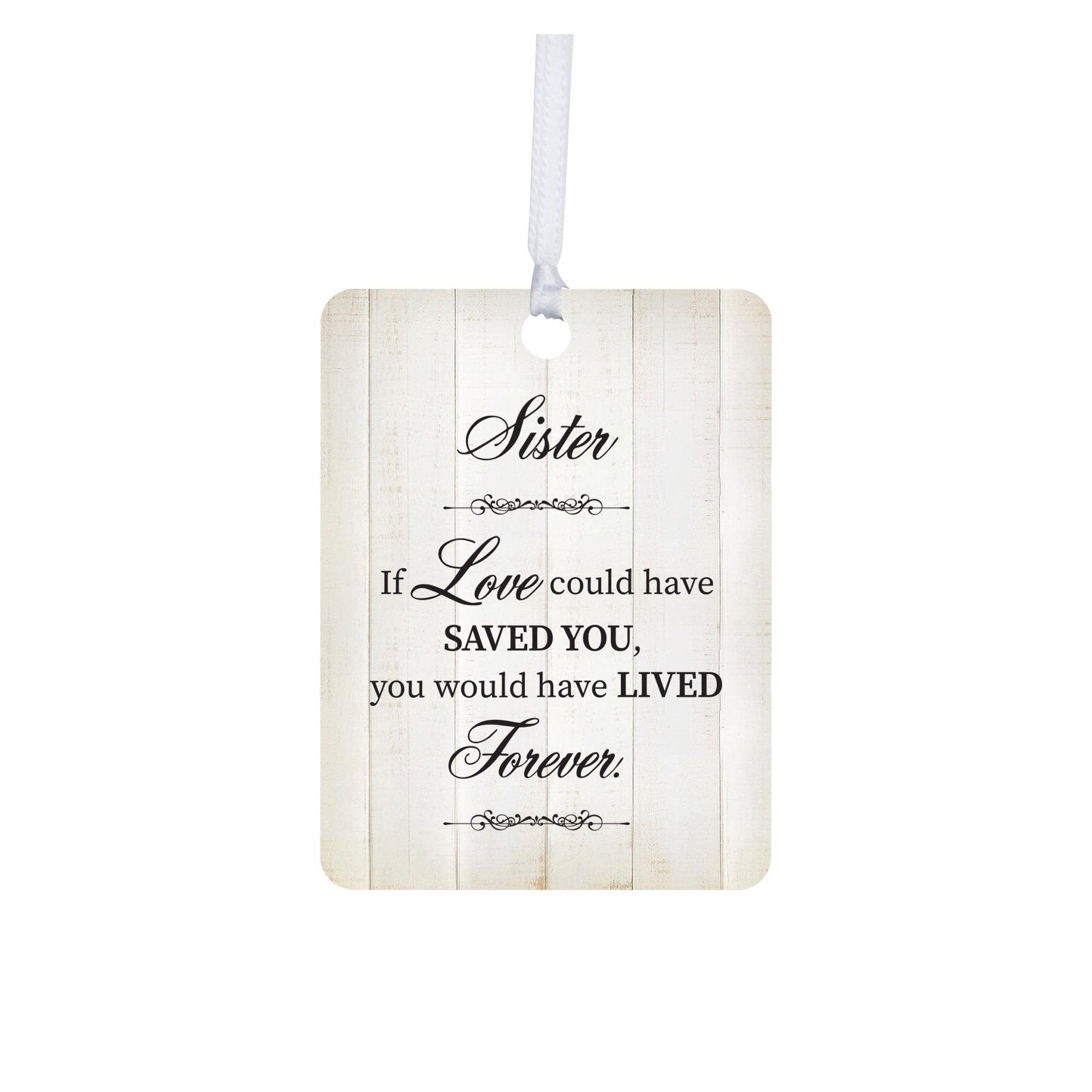 Hanging Memorial Vertical Ornament for Loss of Loved One - If Love Could - LifeSong Milestones