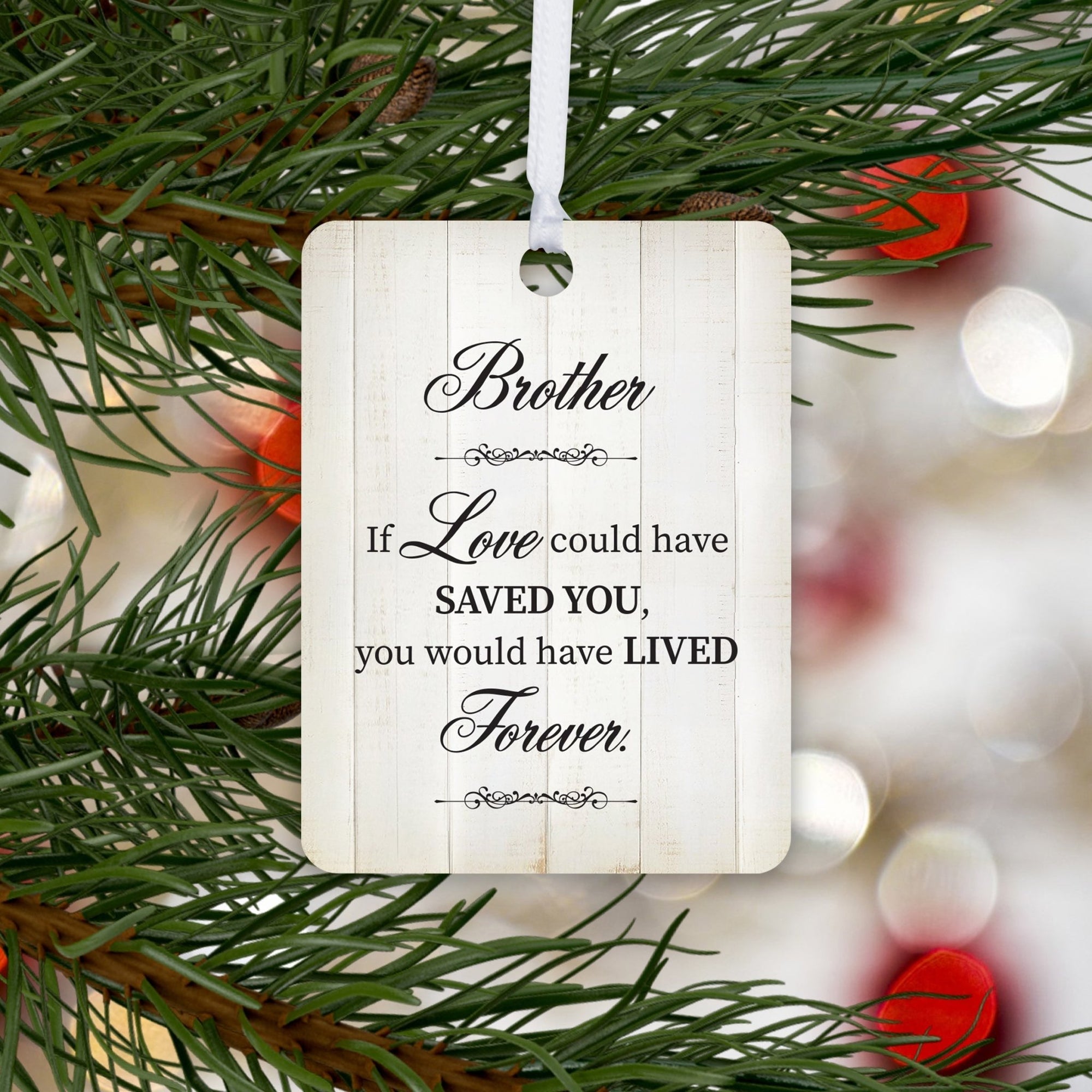 Hanging Memorial Vertical Ornament for Loss of Loved One - If Love Could - LifeSong Milestones