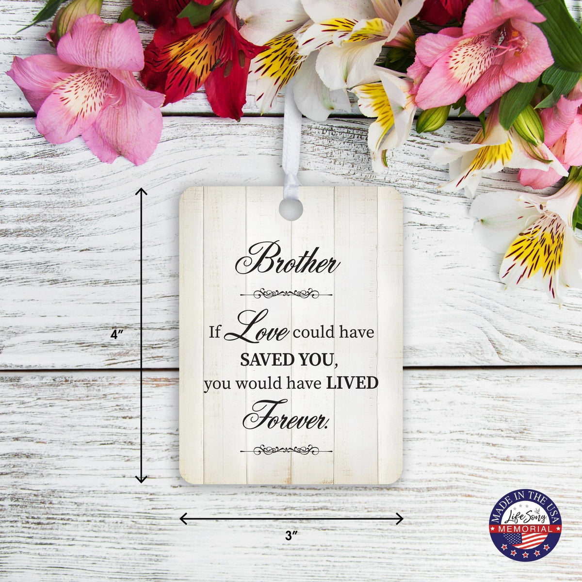 Hanging Memorial Vertical Ornament for Loss of Loved One - If Love Could - LifeSong Milestones