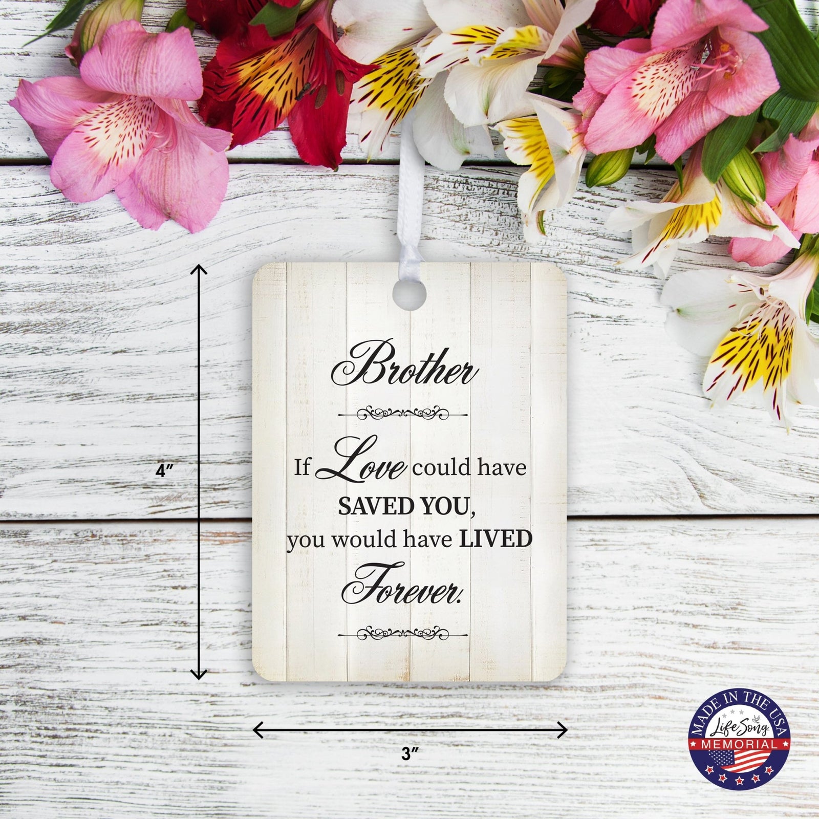 Hanging Memorial Vertical Ornament for Loss of Loved One - If Love Could - LifeSong Milestones