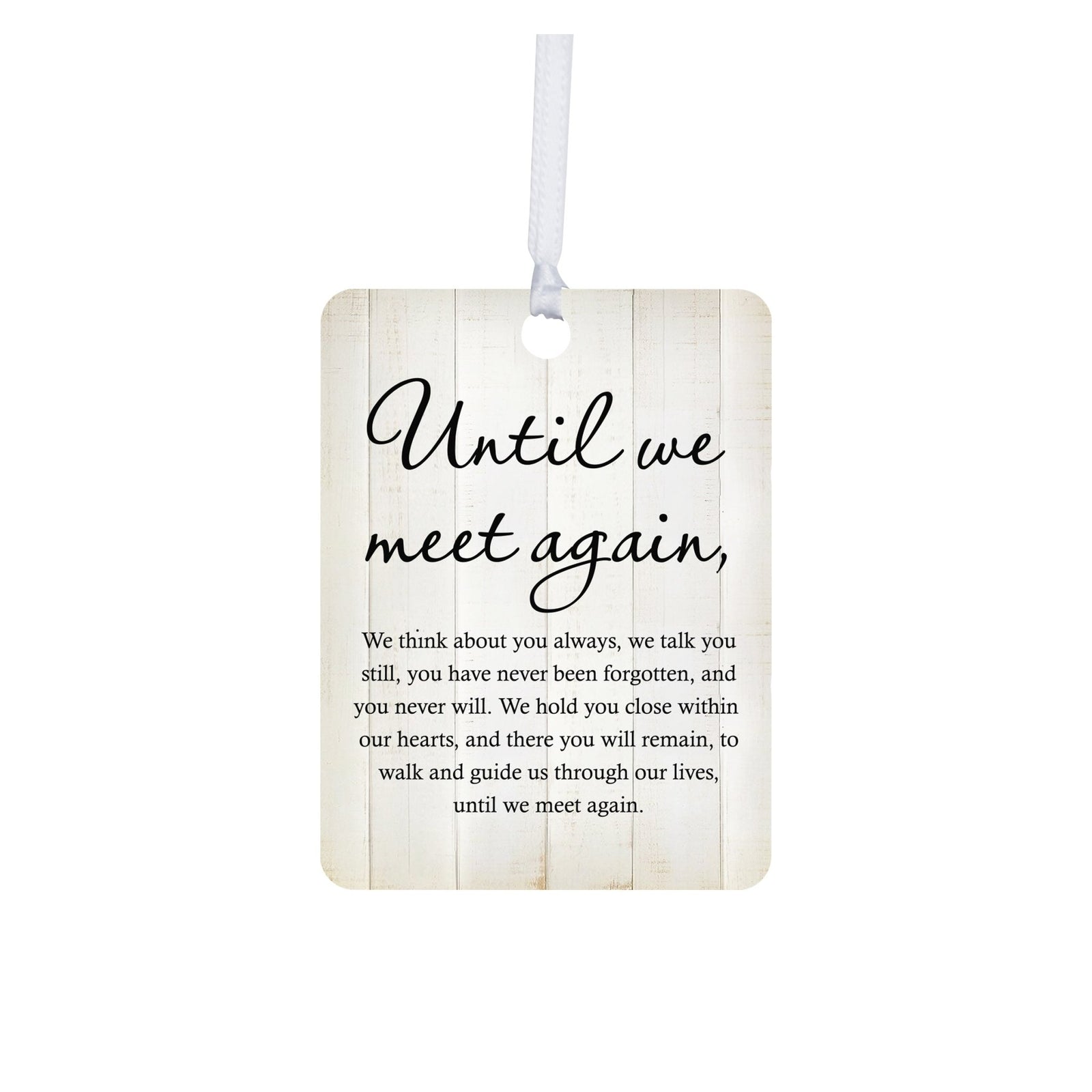 Hanging Memorial Vertical Ornament for Loss of Loved One - Until We Meet Again - LifeSong Milestones