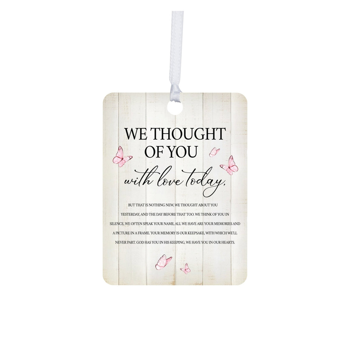 Hanging Memorial Vertical Ornament for Loss of Loved One - We Thought Of You - LifeSong Milestones