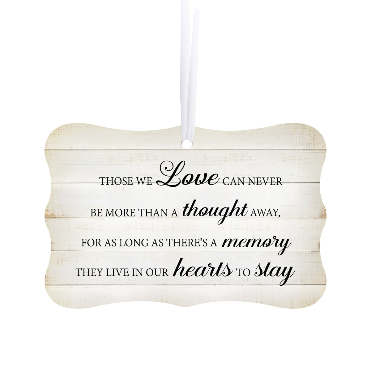 Lifesong Milestones Hanging Memorial White Scalloped Ornament for Loss of Loved One: A beautiful tribute with memorial decorations.