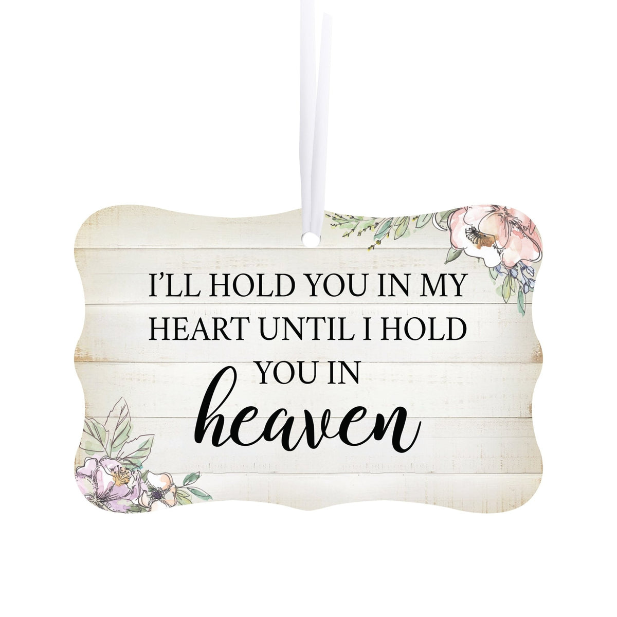 Lifesong Milestones Hanging Memorial White Scalloped Ornament for Loss of Loved One: A beautiful tribute with memorial decorations.