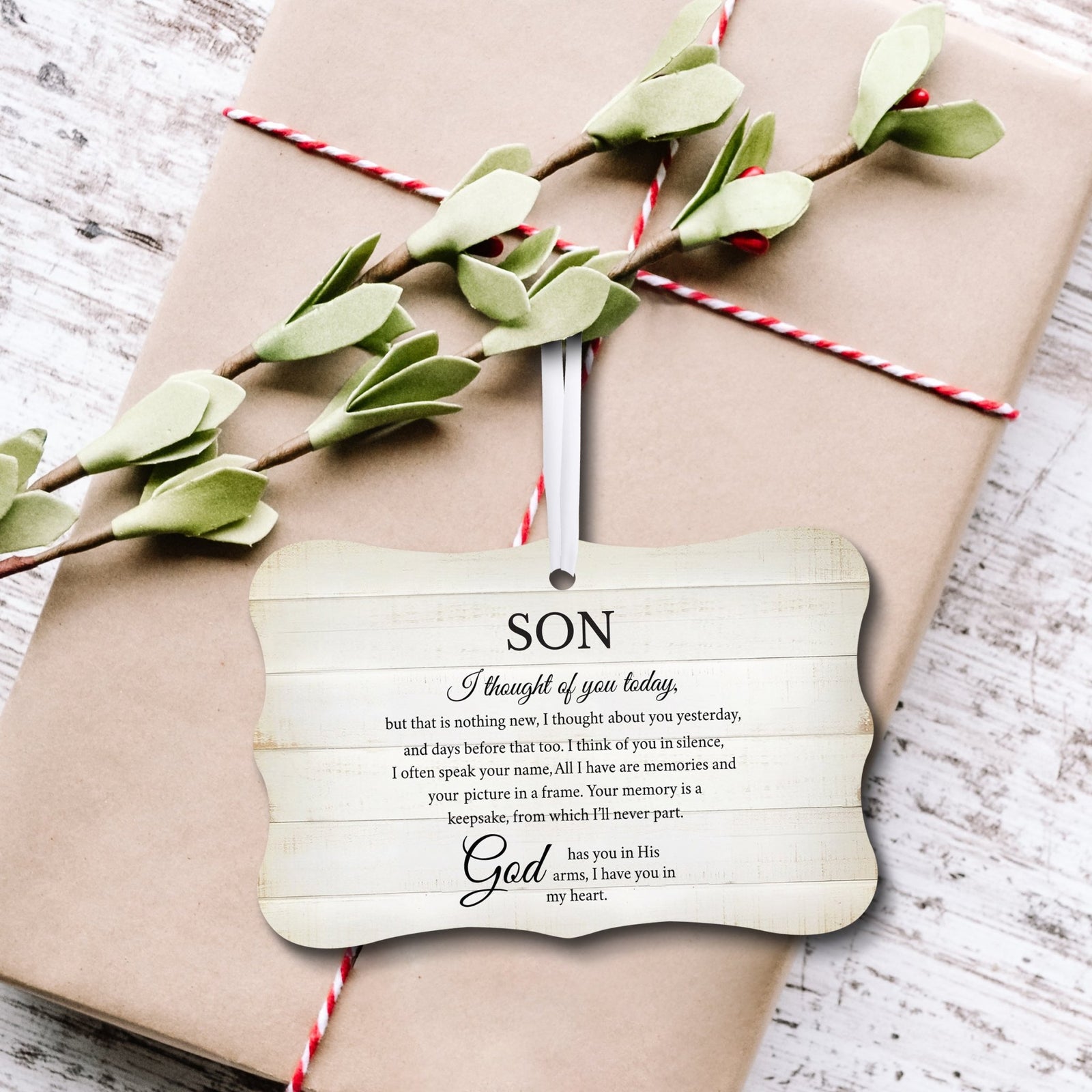 Beautiful memorial ornament with a comforting message – a cherished keepsake for those in grief