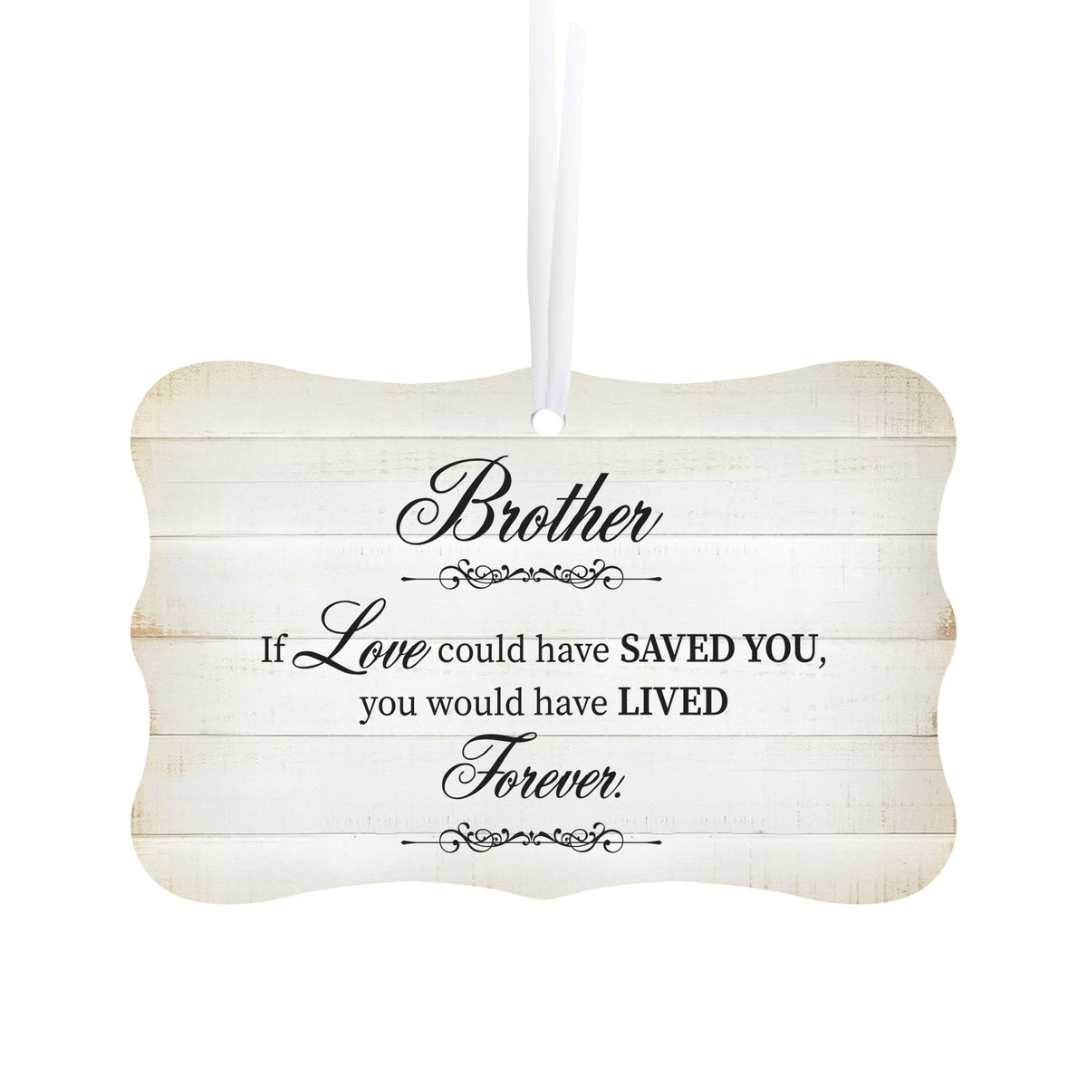 Lifesong Milestones Hanging Memorial White Scalloped Ornament for Loss of Loved One: A beautiful tribute with memorial decorations.