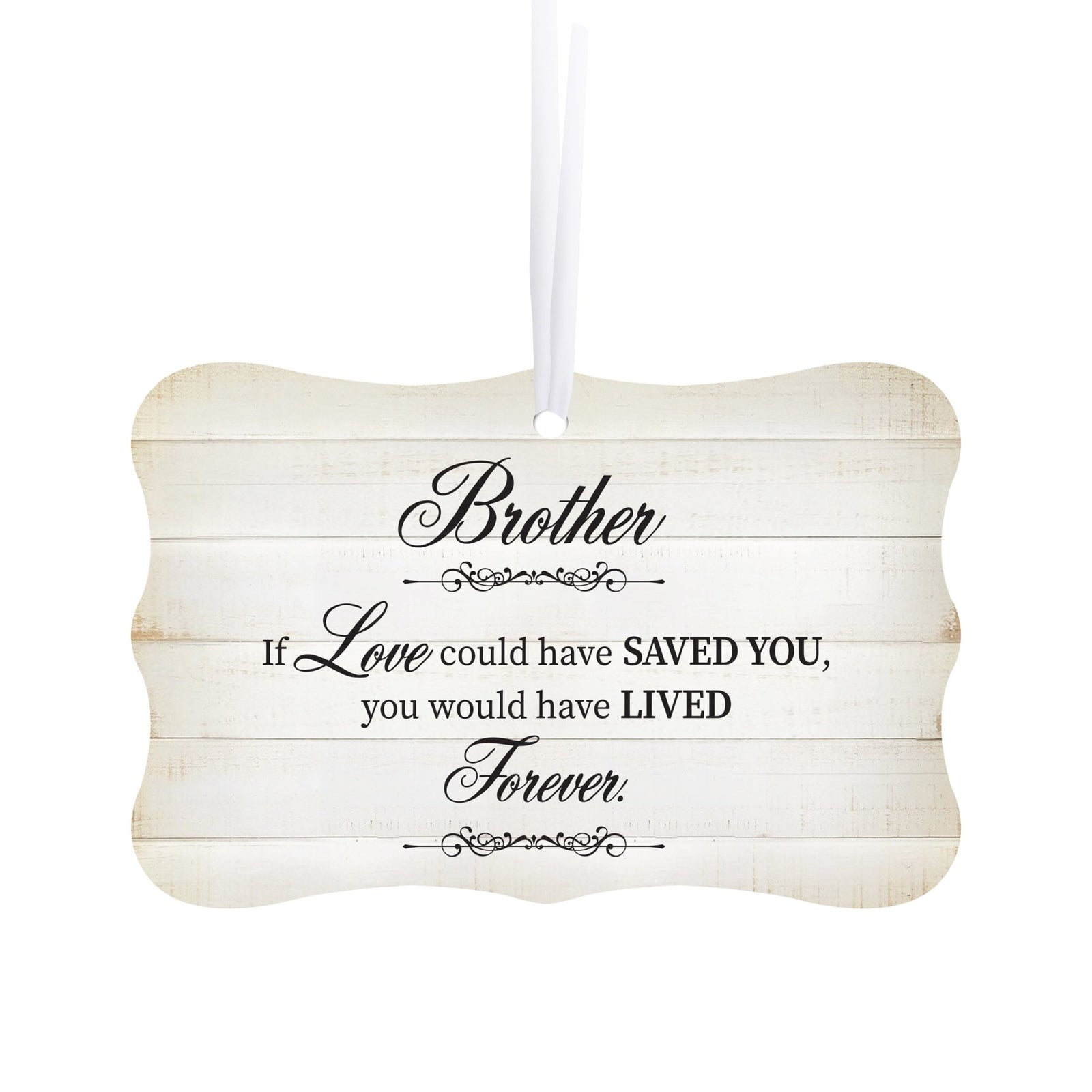 Lifesong Milestones Hanging Memorial White Scalloped Ornament for Loss of Loved One: A beautiful tribute with memorial decorations.