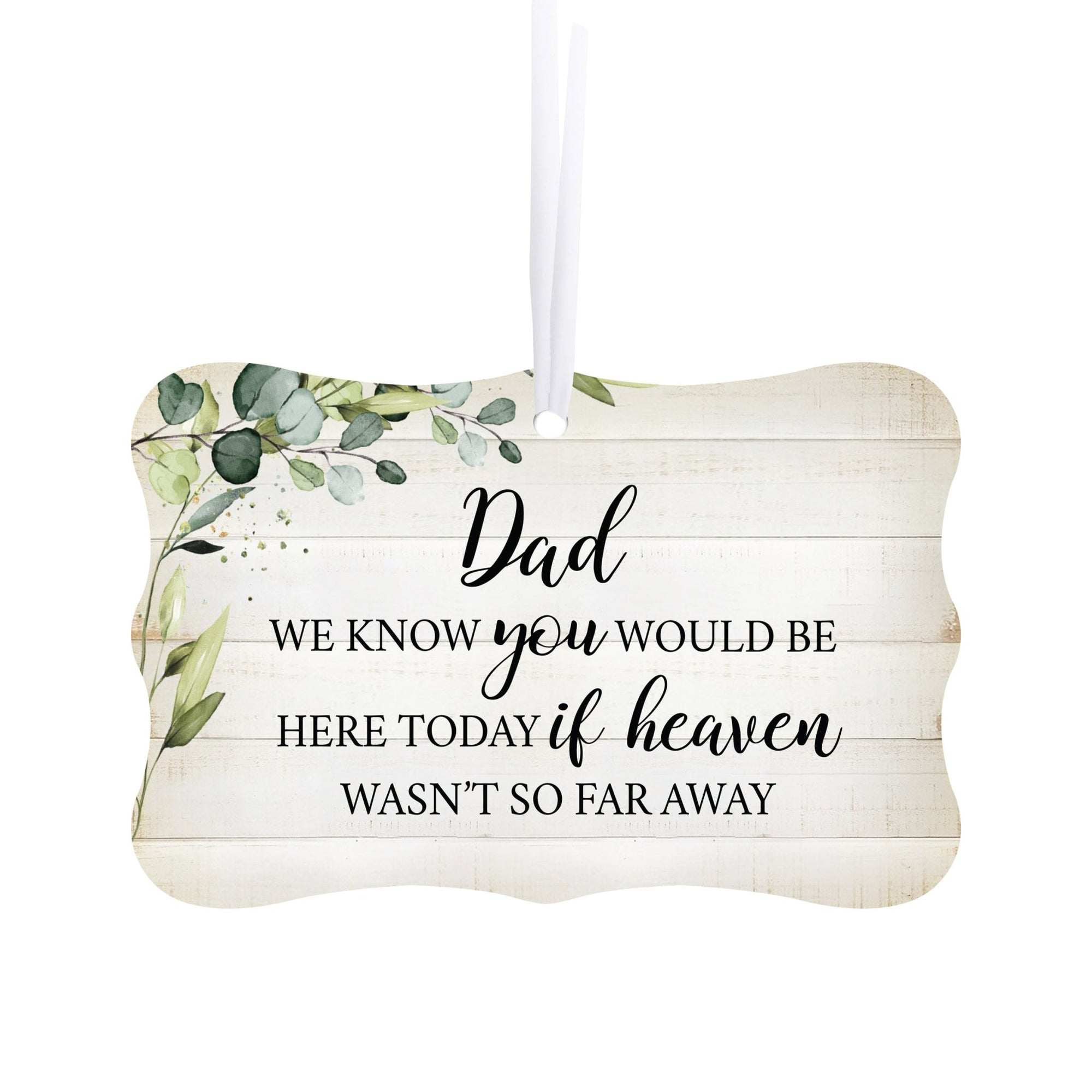 Hanging Memorial White Scalloped Ornament for Loss of Loved One - We Know You Would - LifeSong Milestones