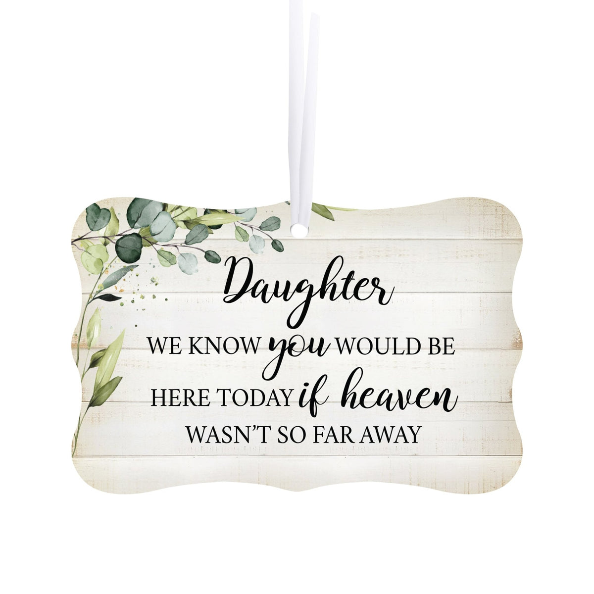 Lifesong Milestones Hanging Memorial White Scalloped Ornament for Loss of Loved One: A beautiful tribute with memorial decorations.