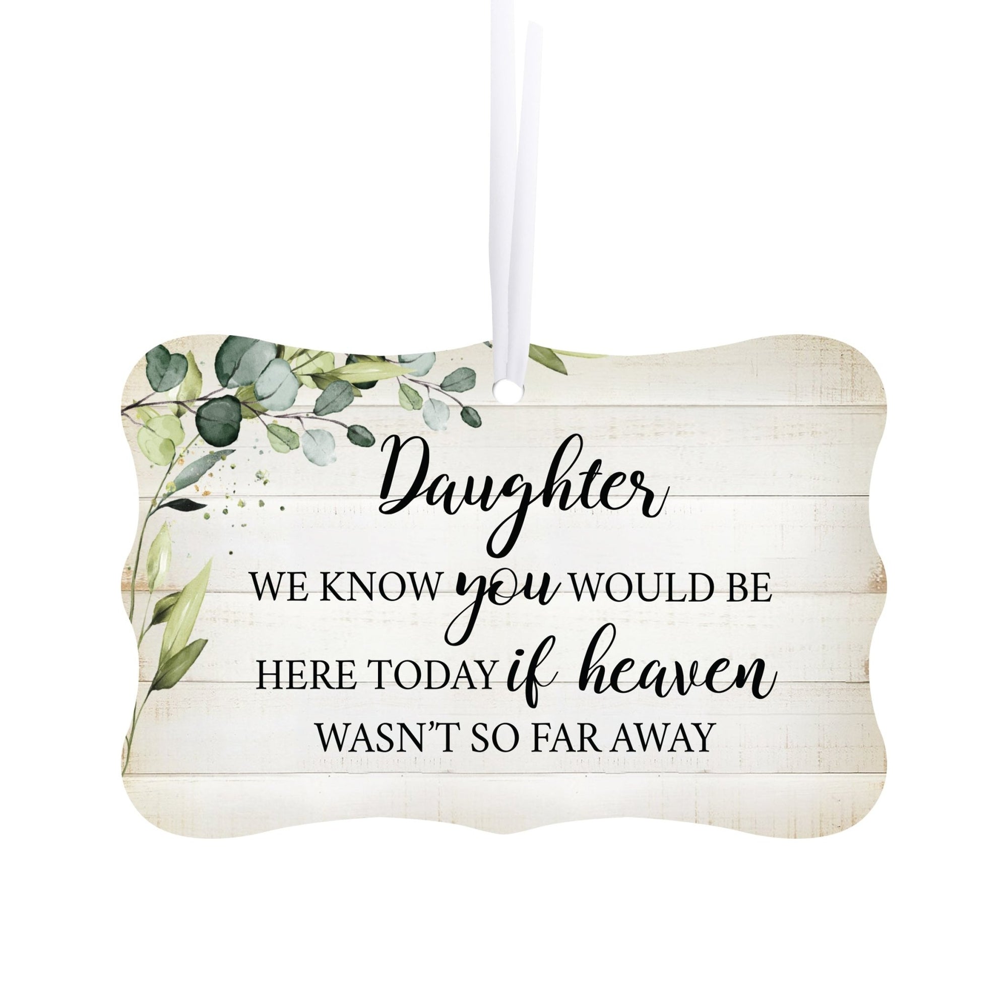 Lifesong Milestones Hanging Memorial White Scalloped Ornament for Loss of Loved One: A beautiful tribute with memorial decorations.
