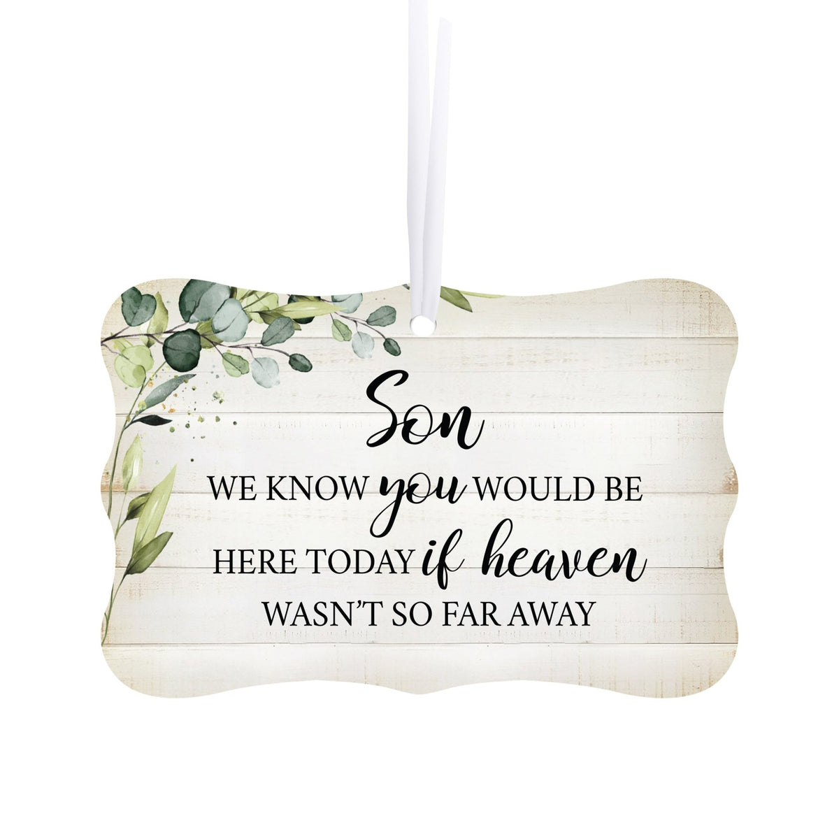 Lifesong Milestones Hanging Memorial White Scalloped Ornament for Loss of Loved One: A beautiful tribute with memorial decorations.