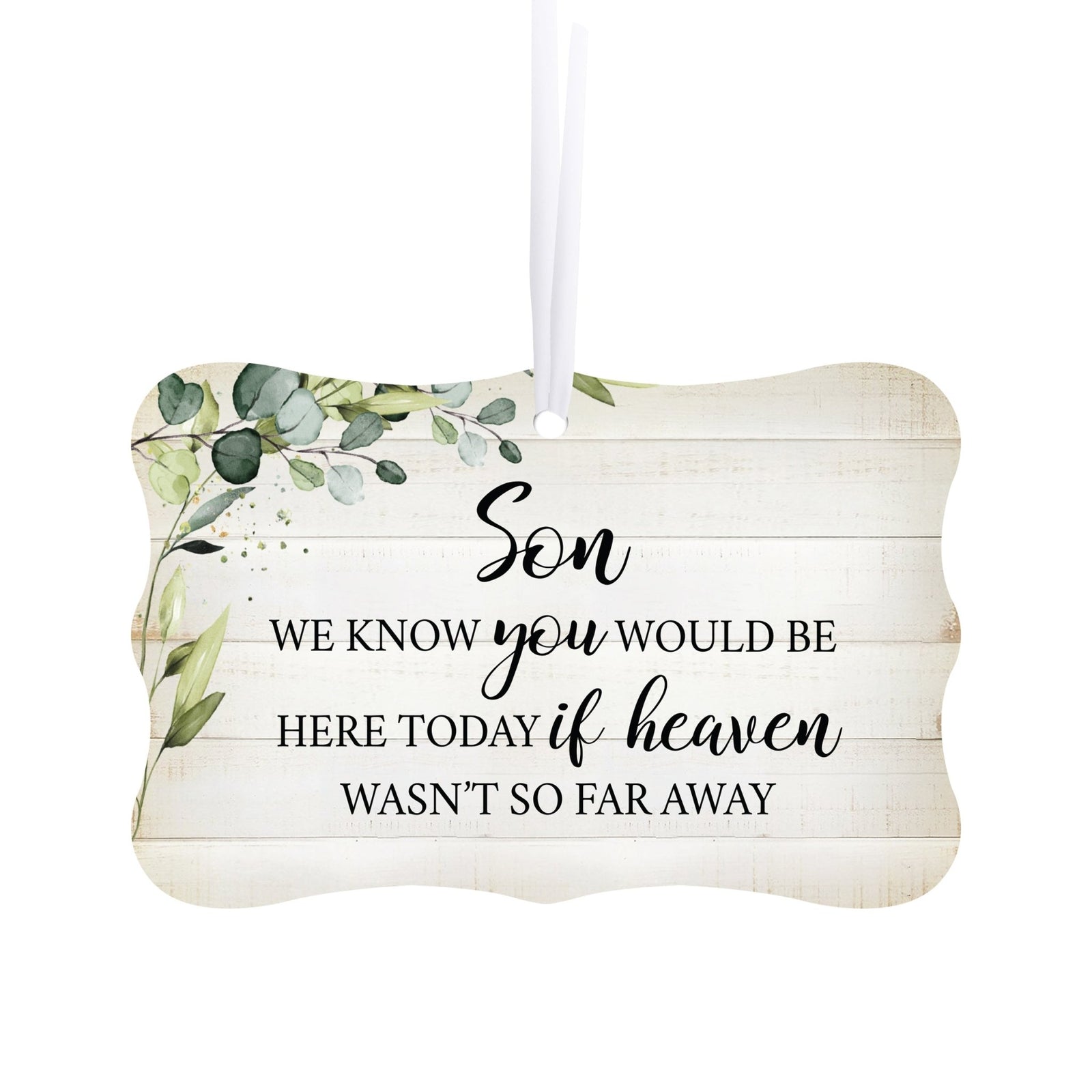 Lifesong Milestones Hanging Memorial White Scalloped Ornament for Loss of Loved One: A beautiful tribute with memorial decorations.