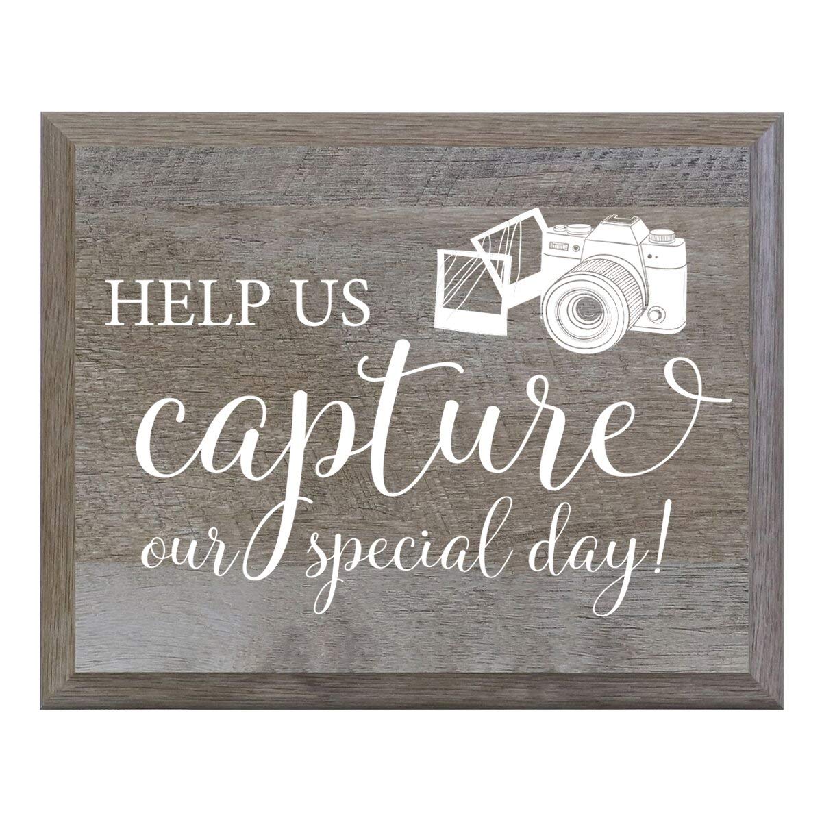 Help Us Capture Our Special Day Decorative Wedding Party sign (6x8) - LifeSong Milestones