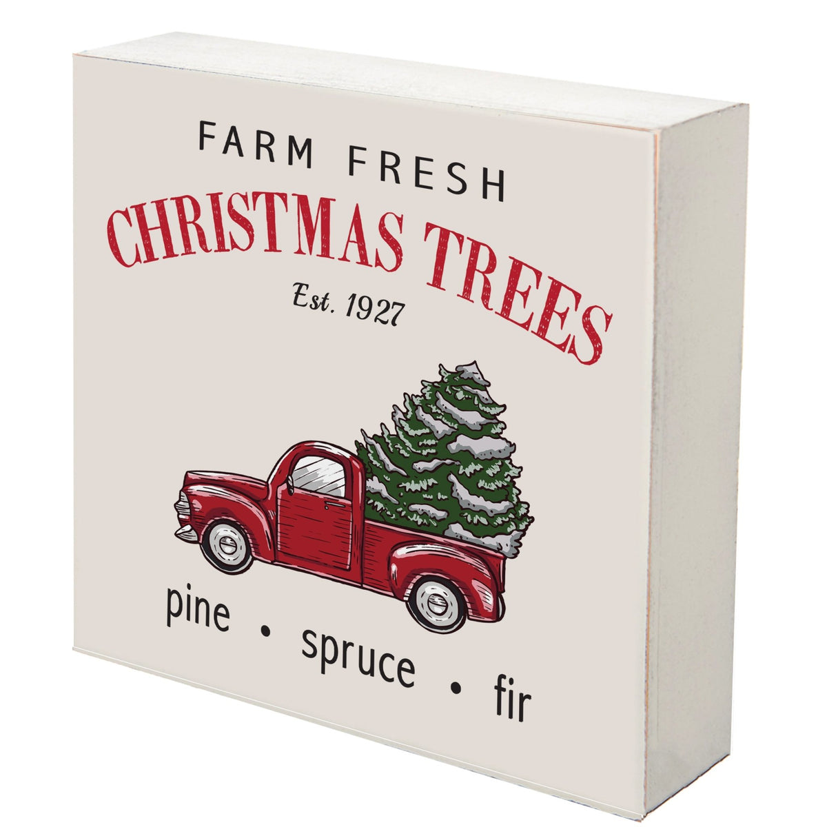 Holiday Shadow Box Shelf Décor - Farm Fresh Christmas Trees - LifeSong Milestones