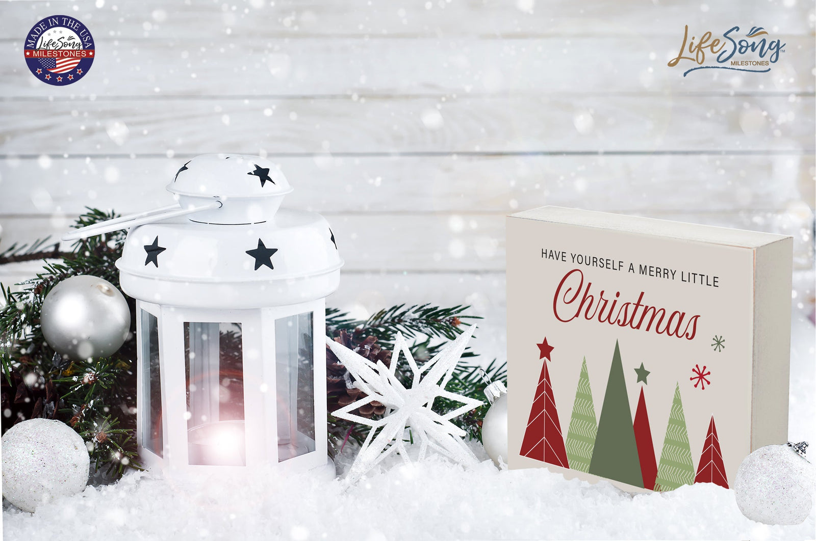 Holiday Shadow Box Shelf Décor - Have Yourself A Merry Christmas - LifeSong Milestones