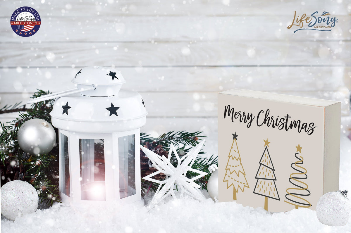 Holiday Shadow Box Shelf Décor - Merry Christmas - LifeSong Milestones